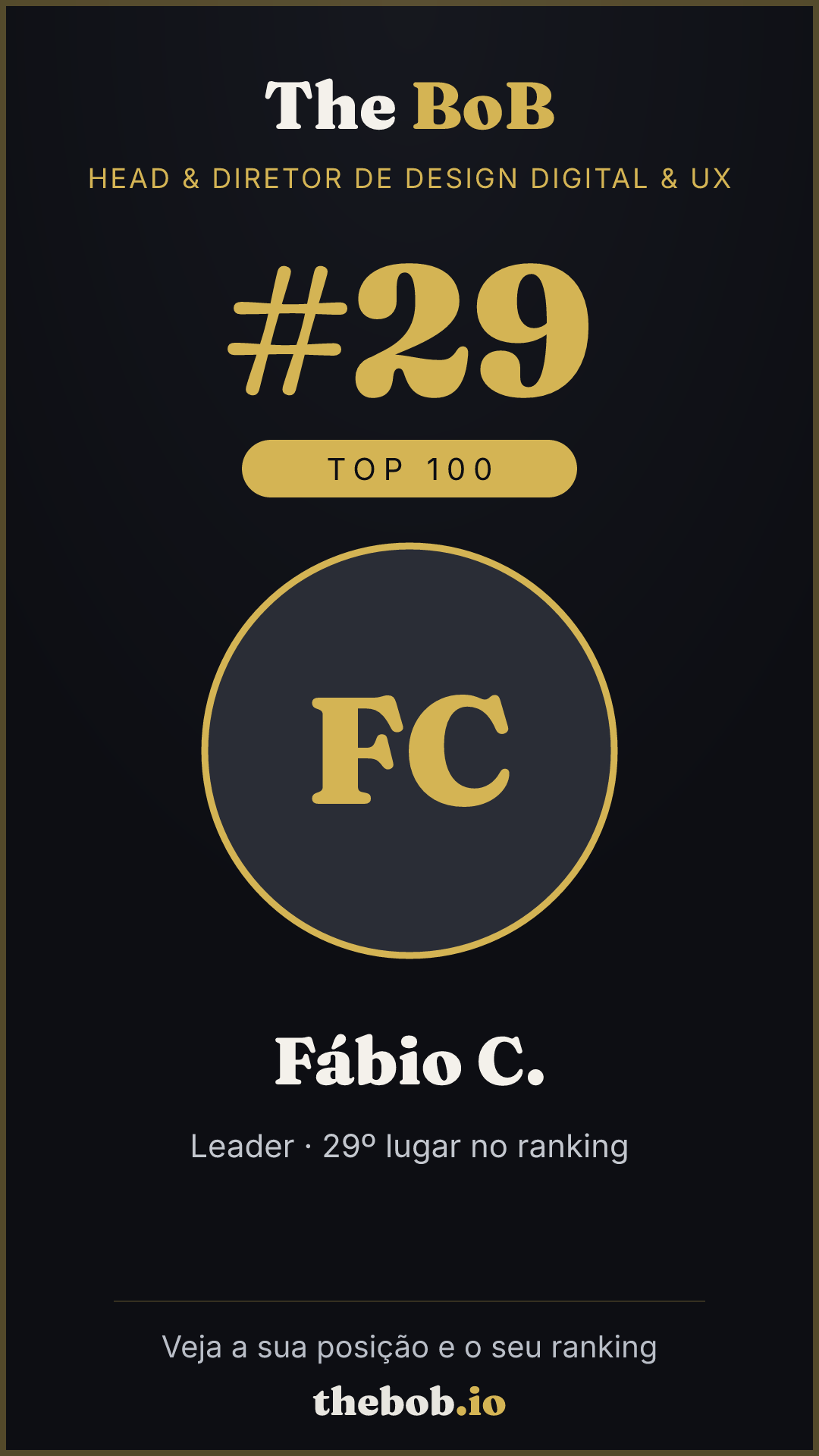 Selo The BoB · Fábio C.