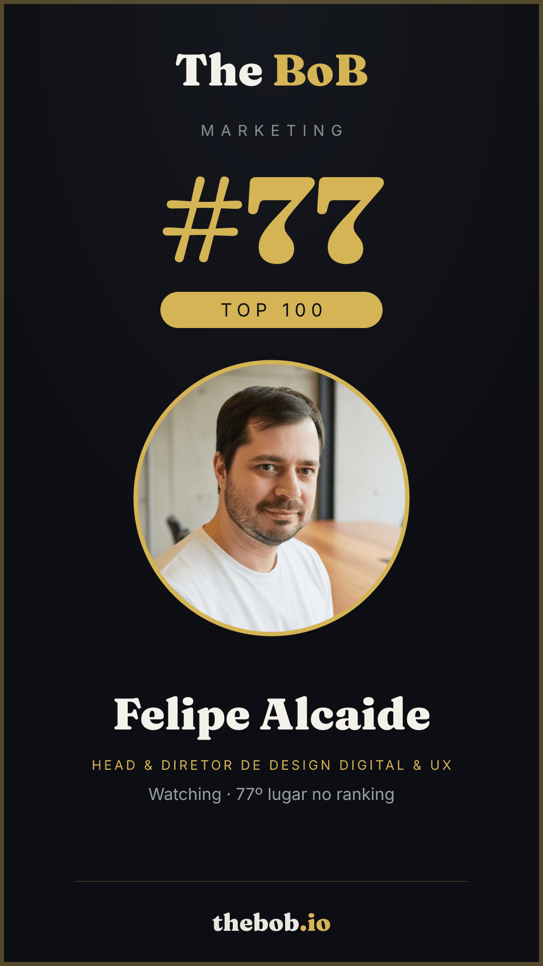 Selo The BoB · Felipe Alcaide