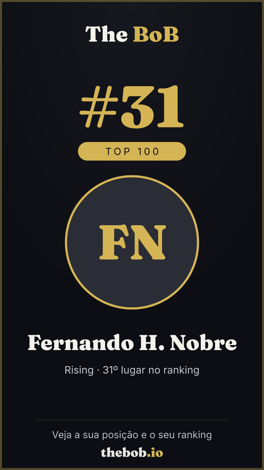 Selo The BoB · Fernando H. Nobre