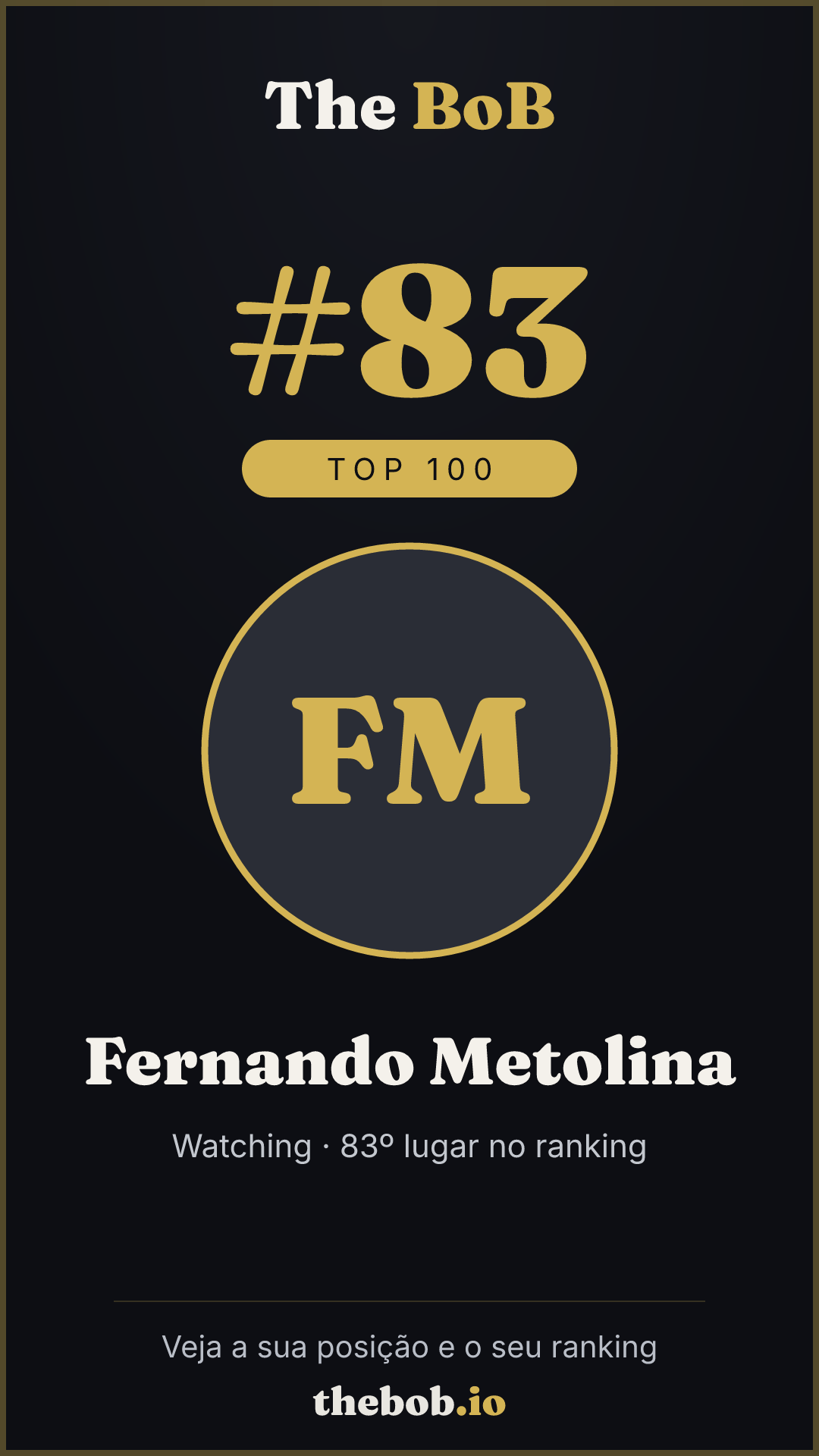 Selo The BoB · Fernando Metolina