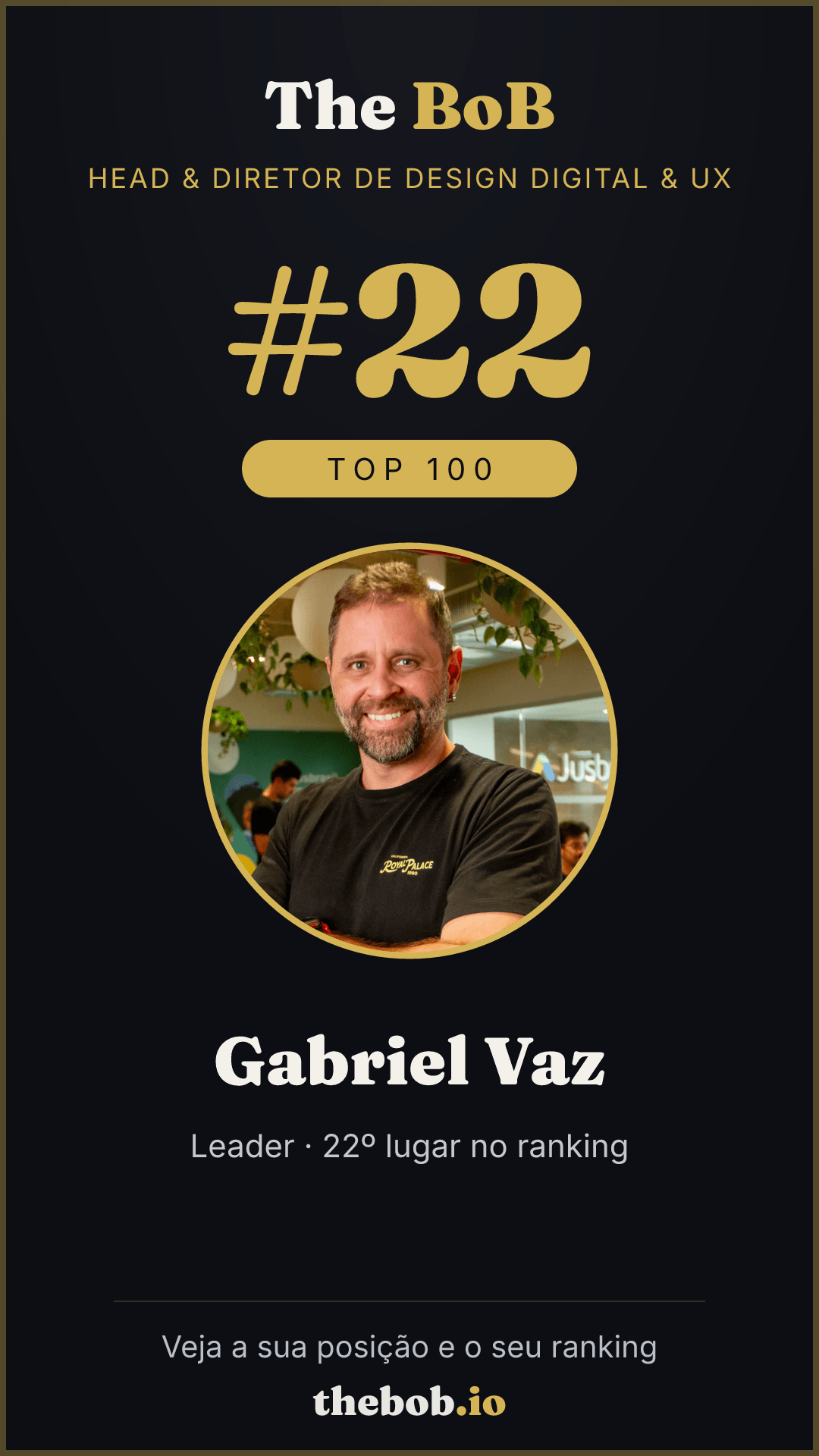 Selo The BoB · Gabriel Vaz