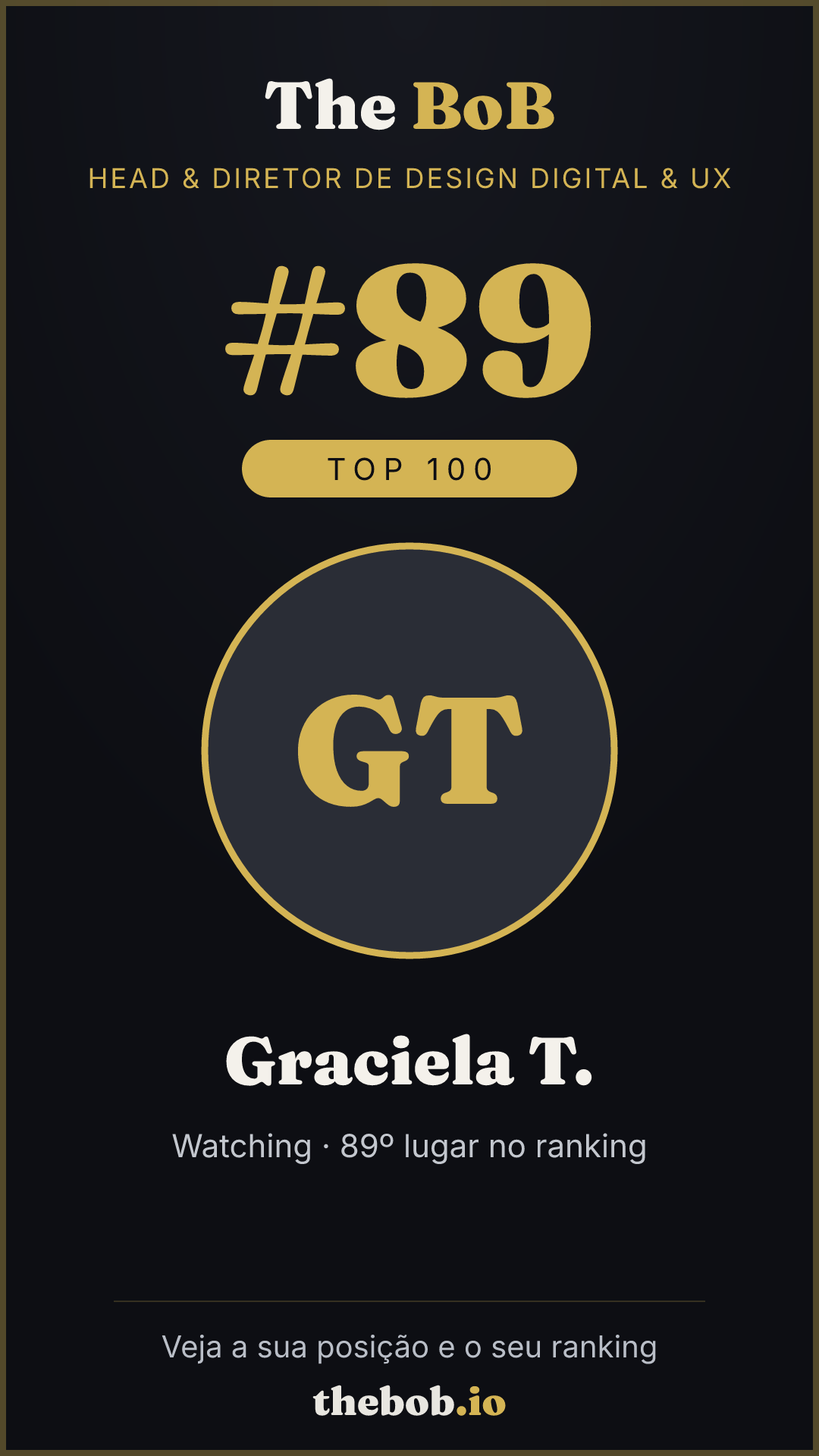 Selo The BoB · Graciela T.