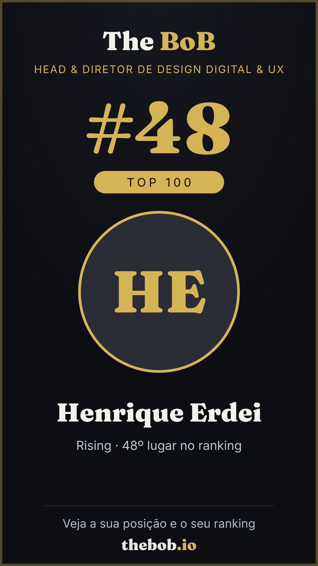 Selo The BoB · Henrique Erdei