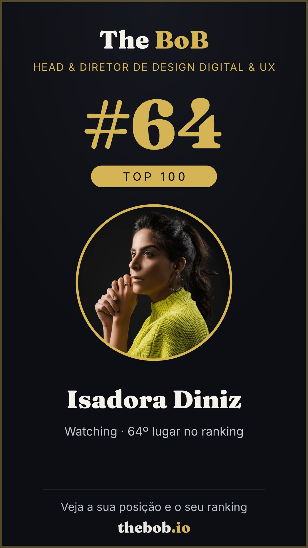 Selo The BoB · Isadora Diniz