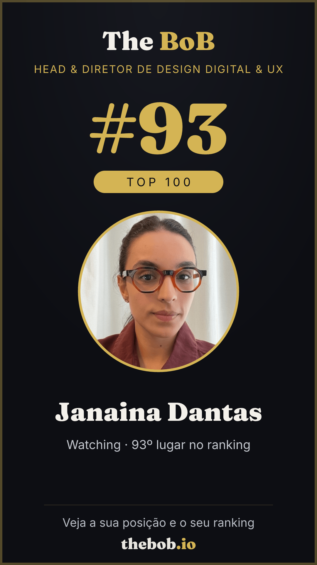 Selo The BoB · Janaina Dantas