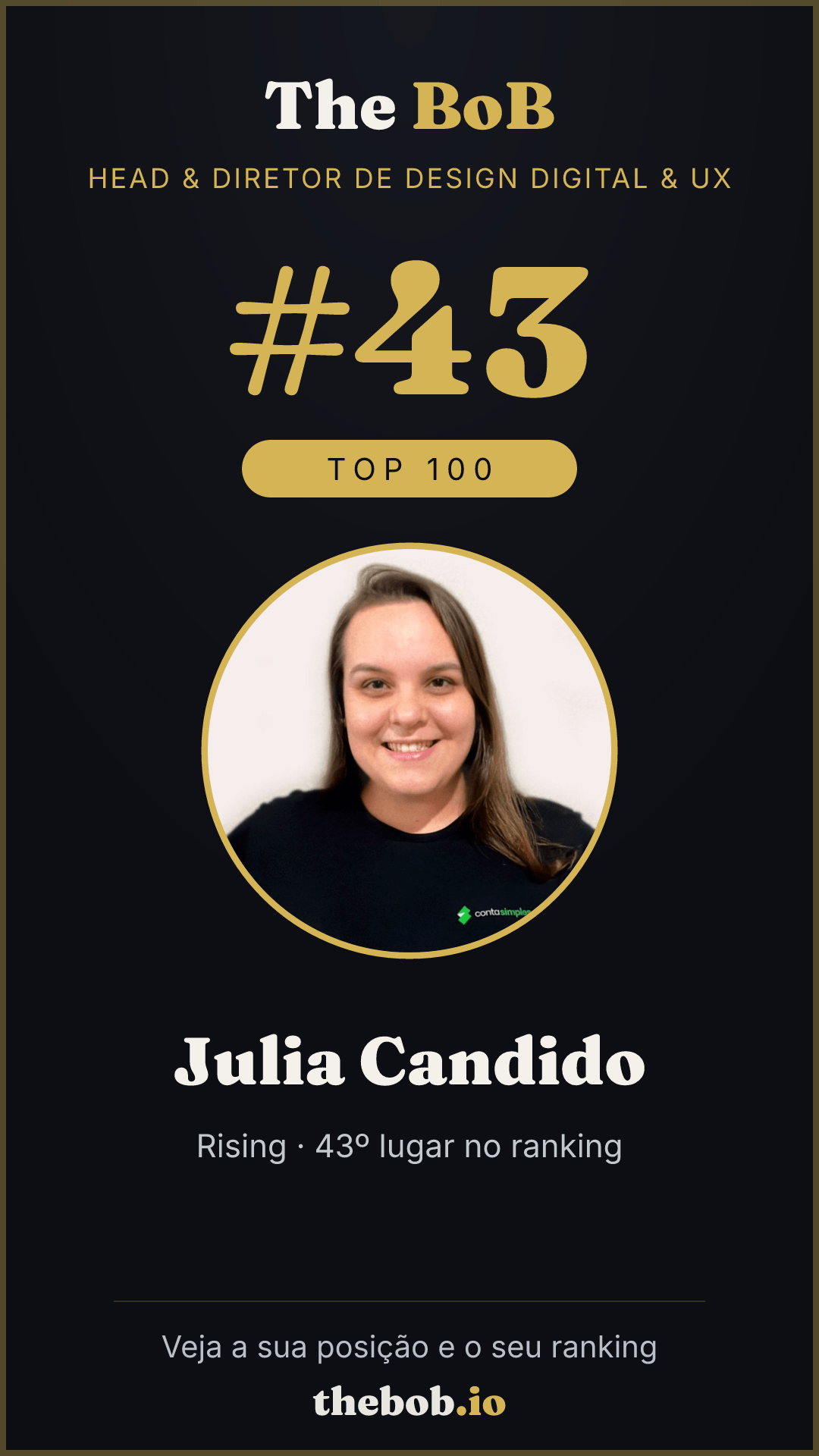 Selo The BoB · Julia Candido