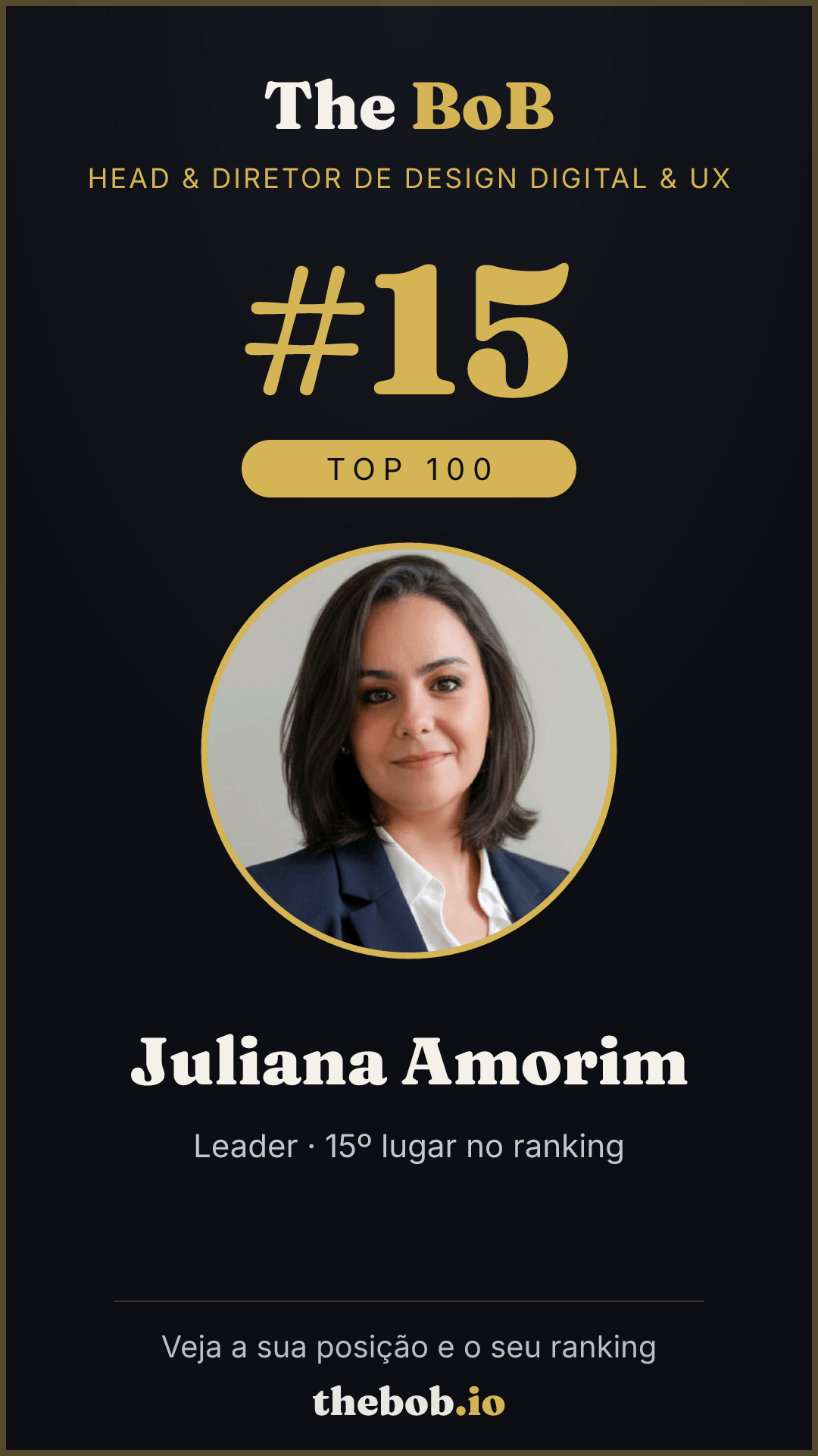 Selo The BoB · Juliana Amorim