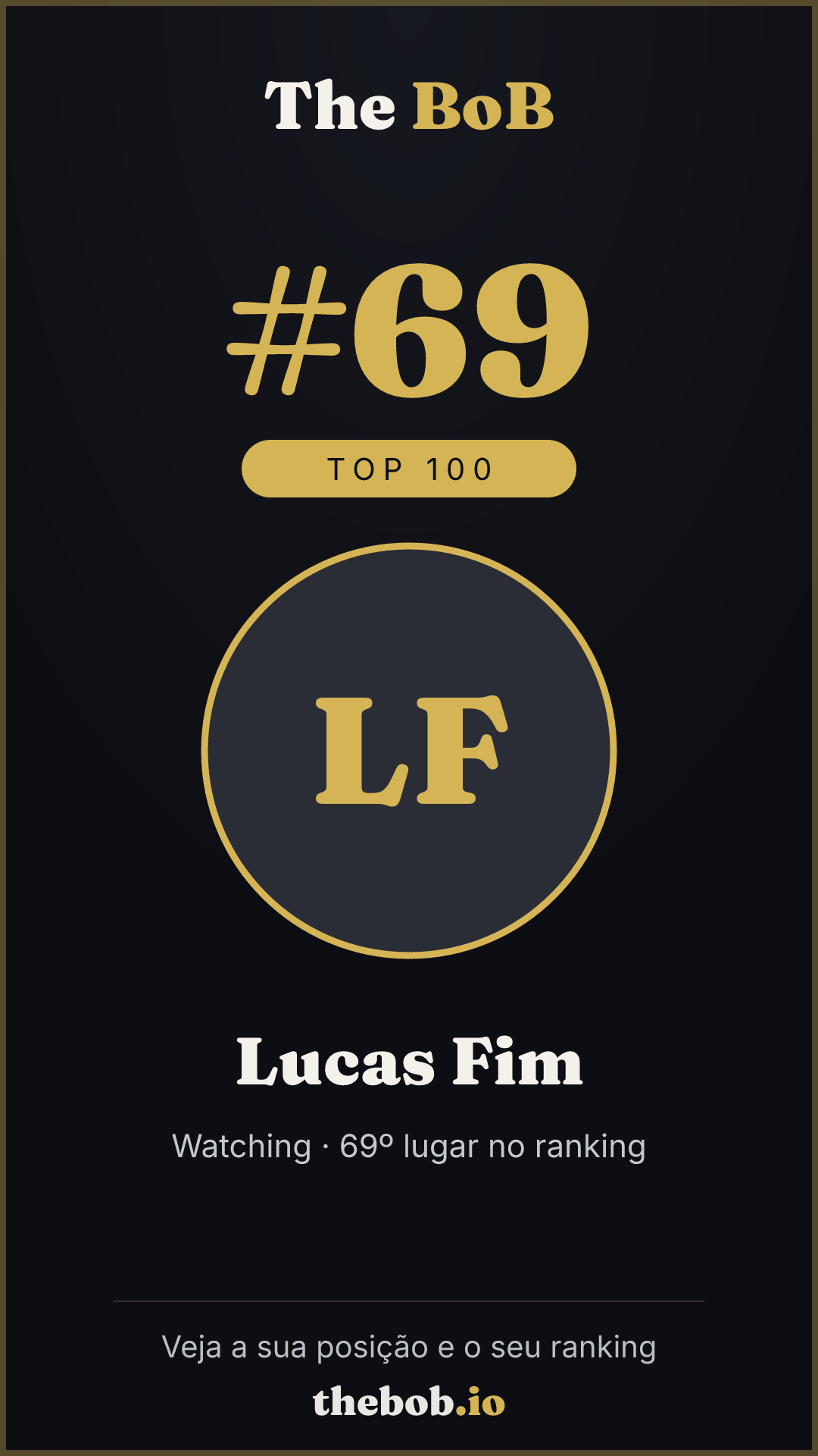 Selo The BoB · Lucas Fim