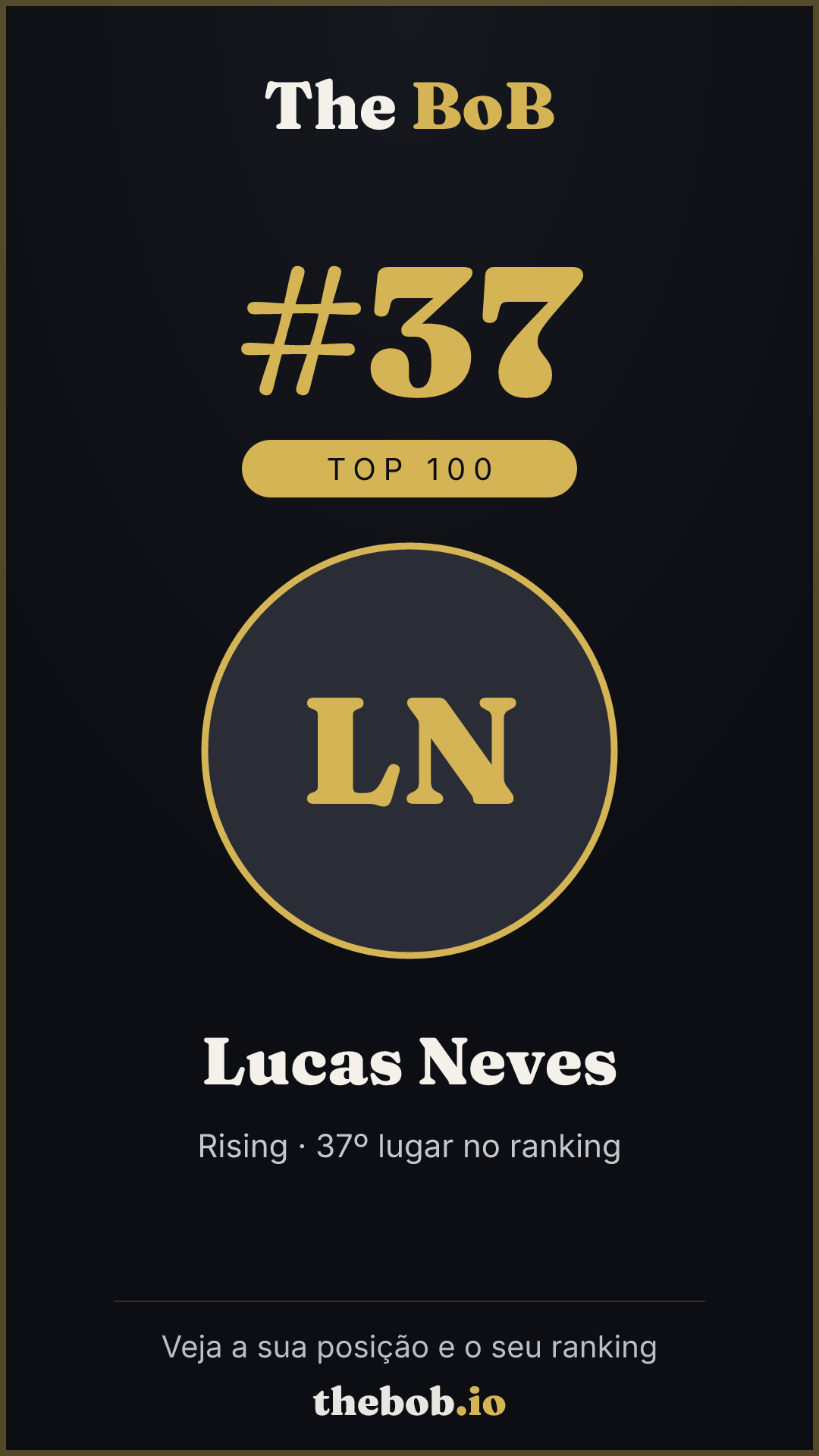 Selo The BoB · Lucas Neves