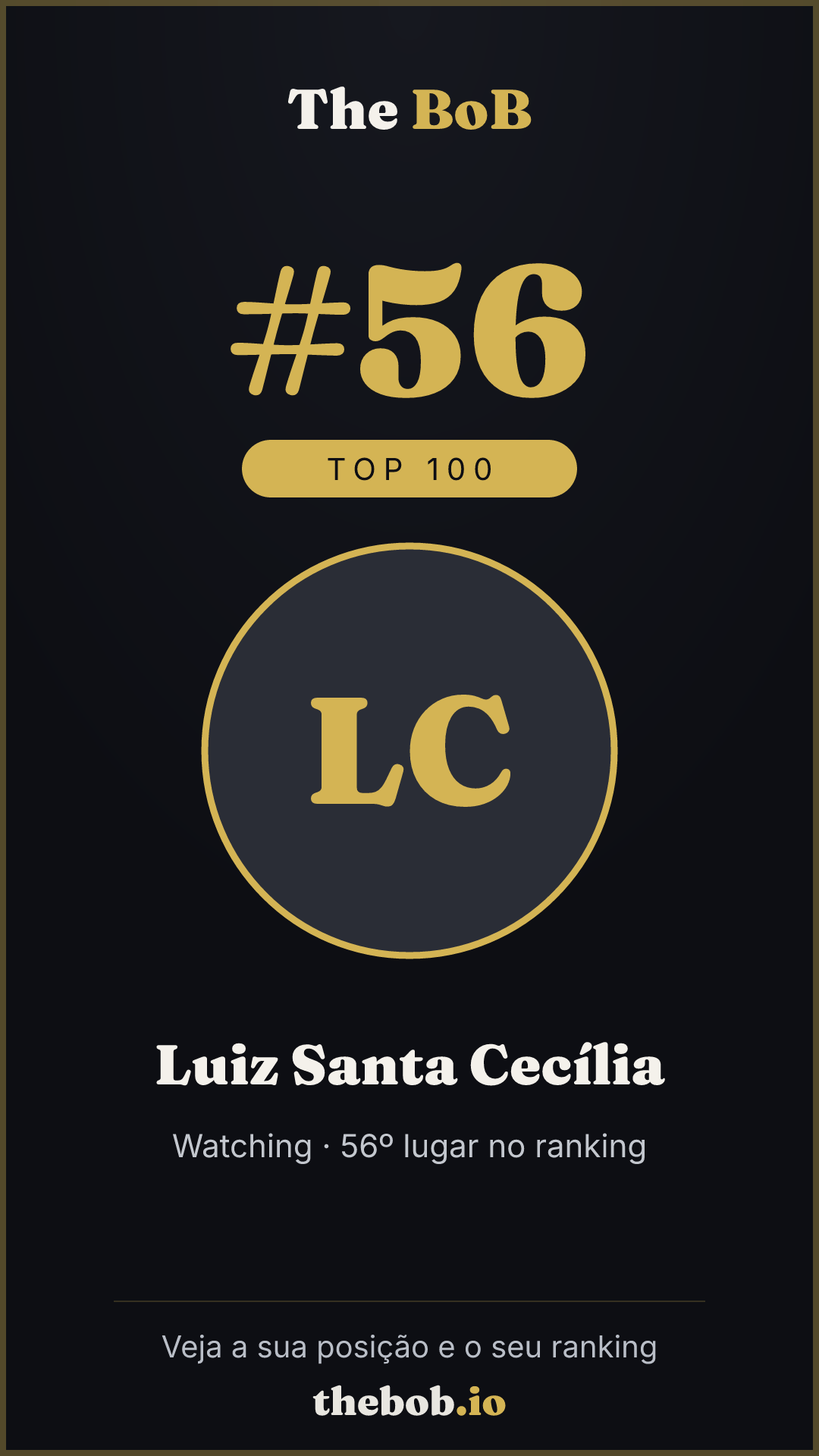 Selo The BoB · Luiz Santa Cecília