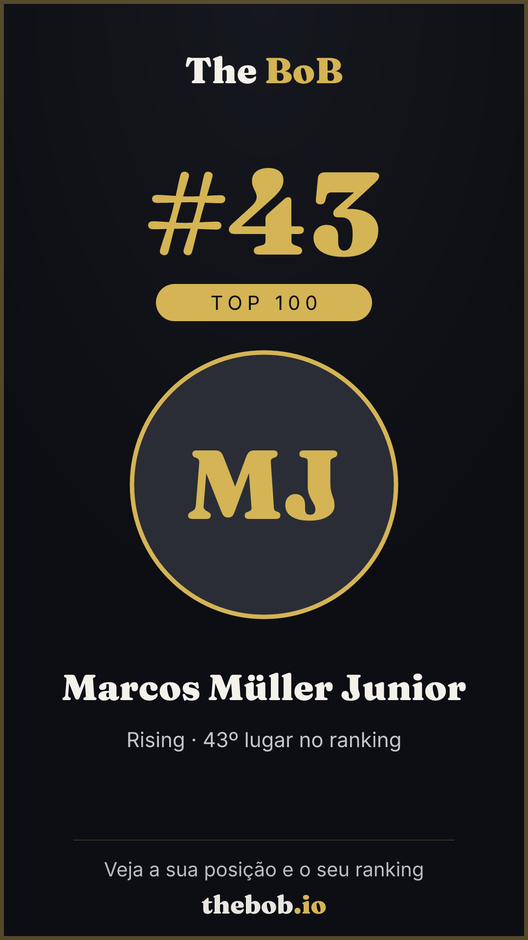 Selo The BoB · Marcos Müller Junior