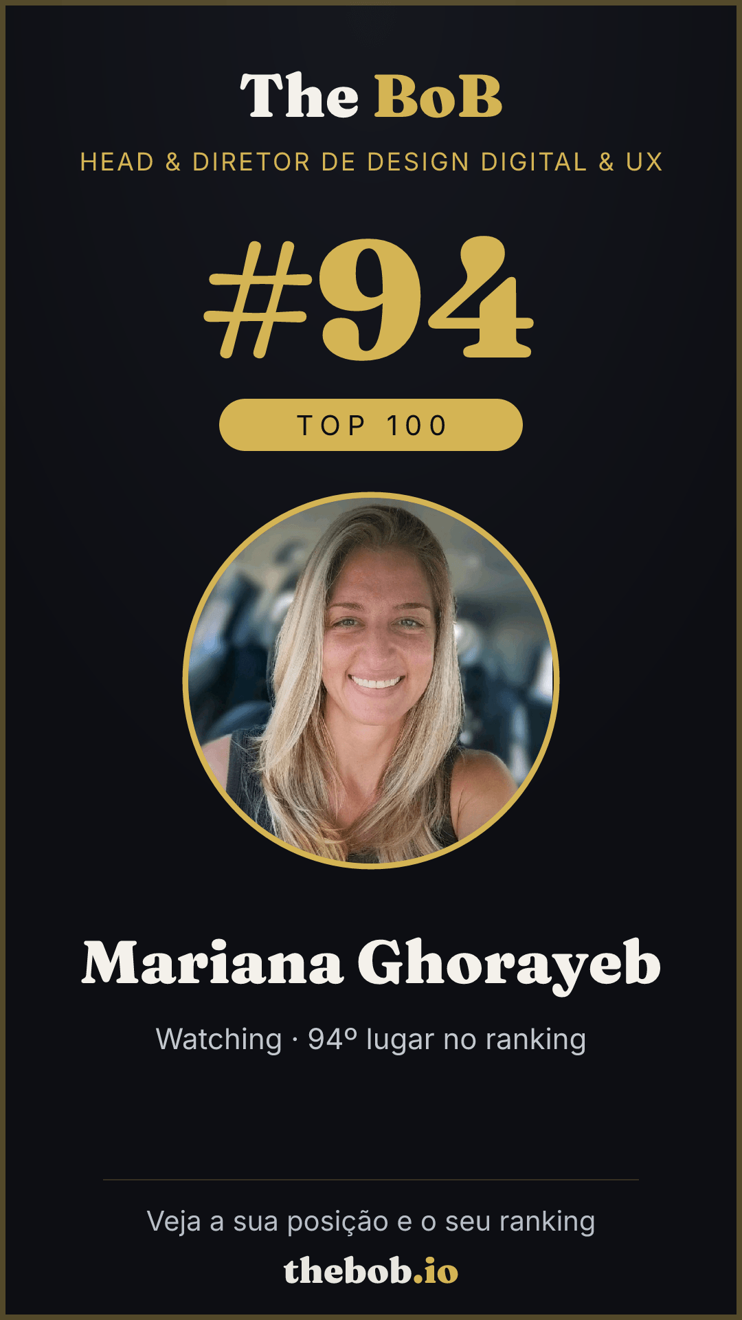 Selo The BoB · Mariana Ghorayeb
