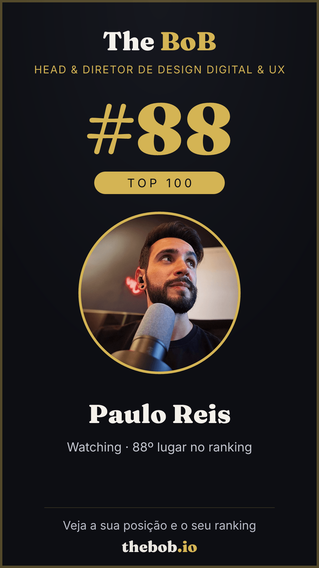 Selo The BoB · Paulo Reis