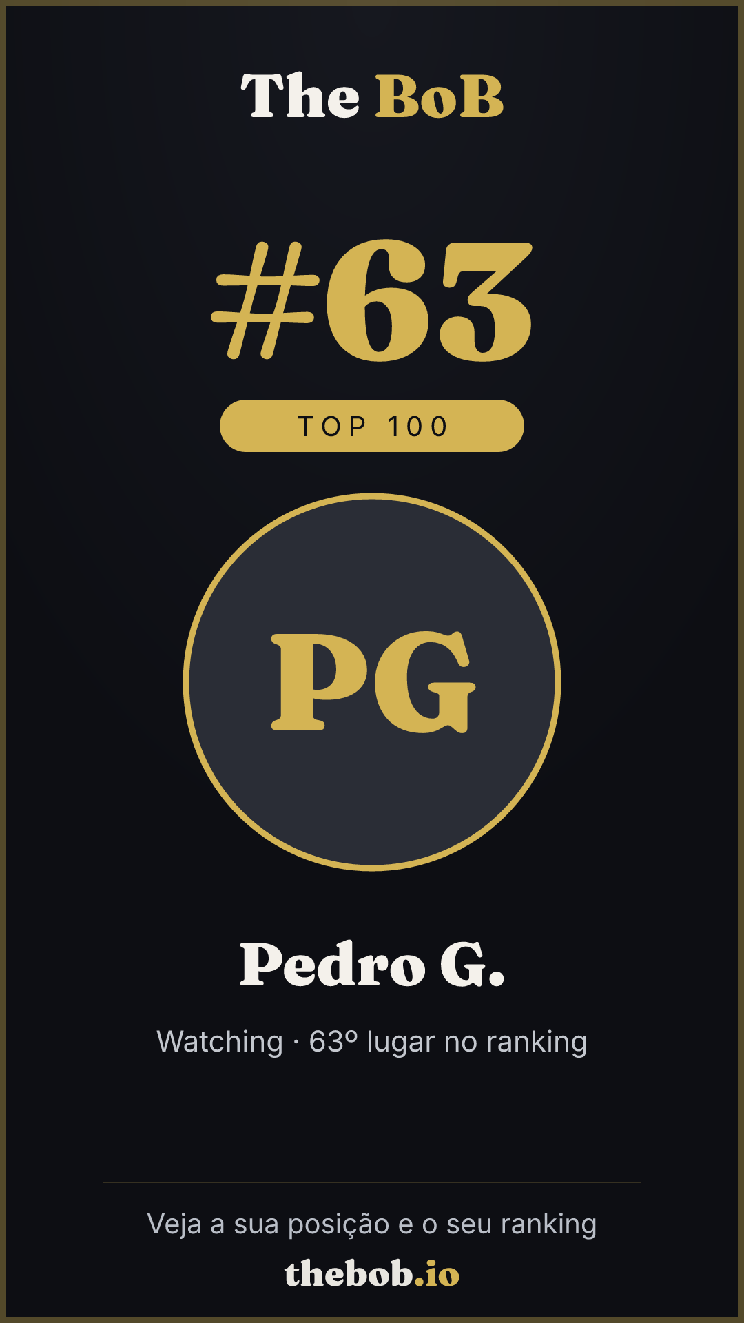 Selo The BoB · Pedro G.