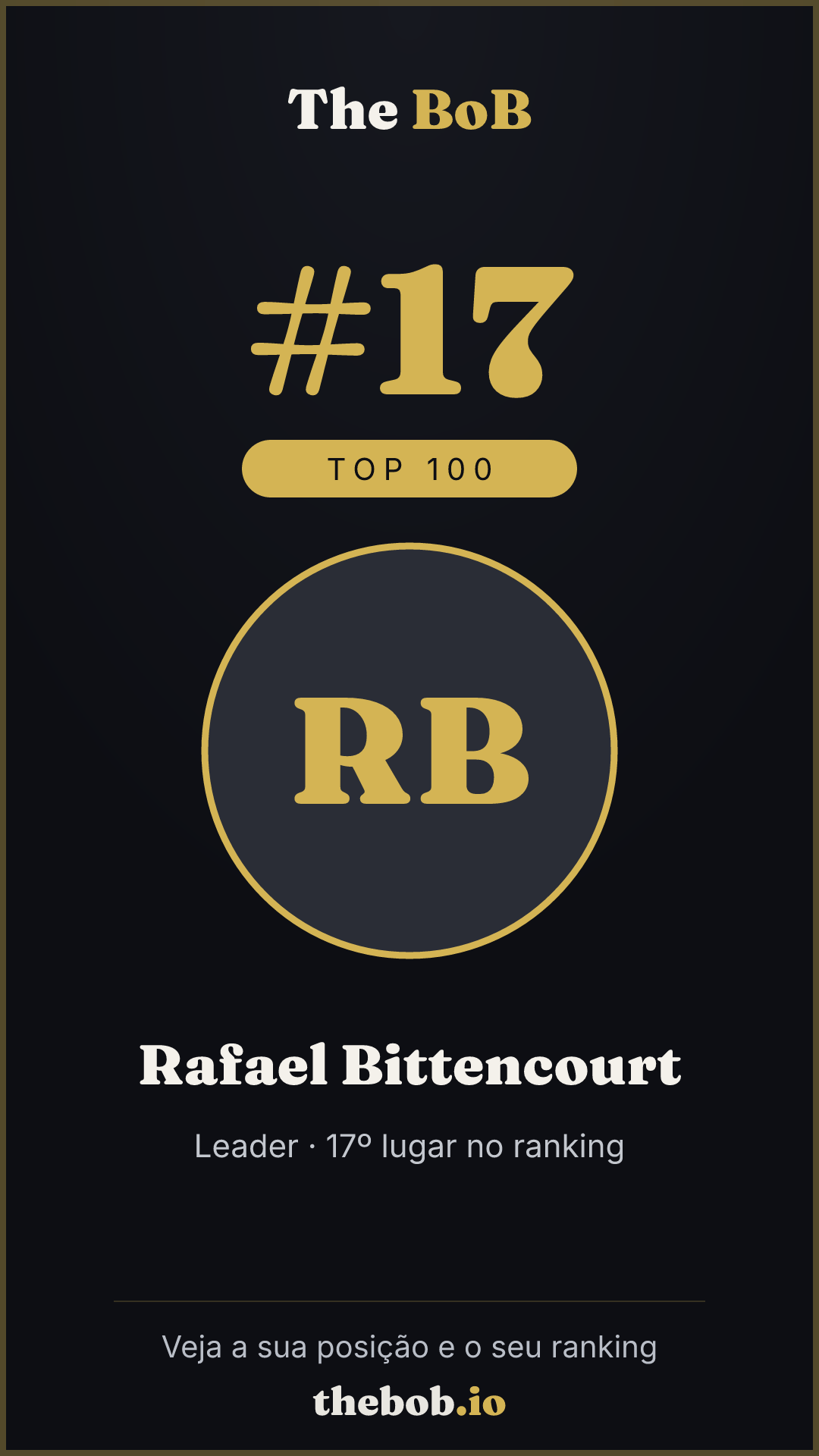 Selo The BoB · Rafael Bittencourt