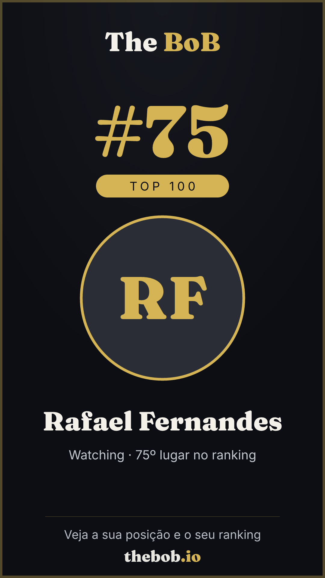 Selo The BoB · Rafael Fernandes