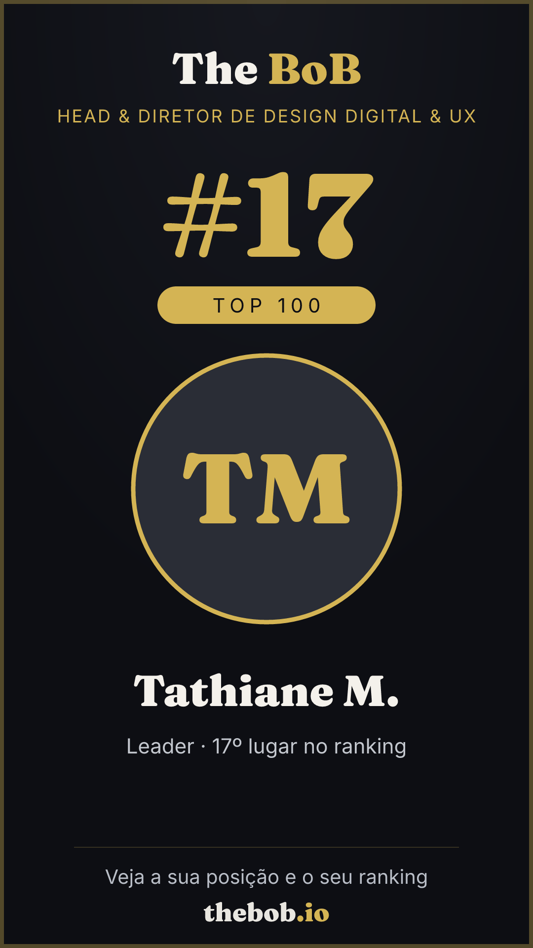 Selo The BoB · Tathiane M.