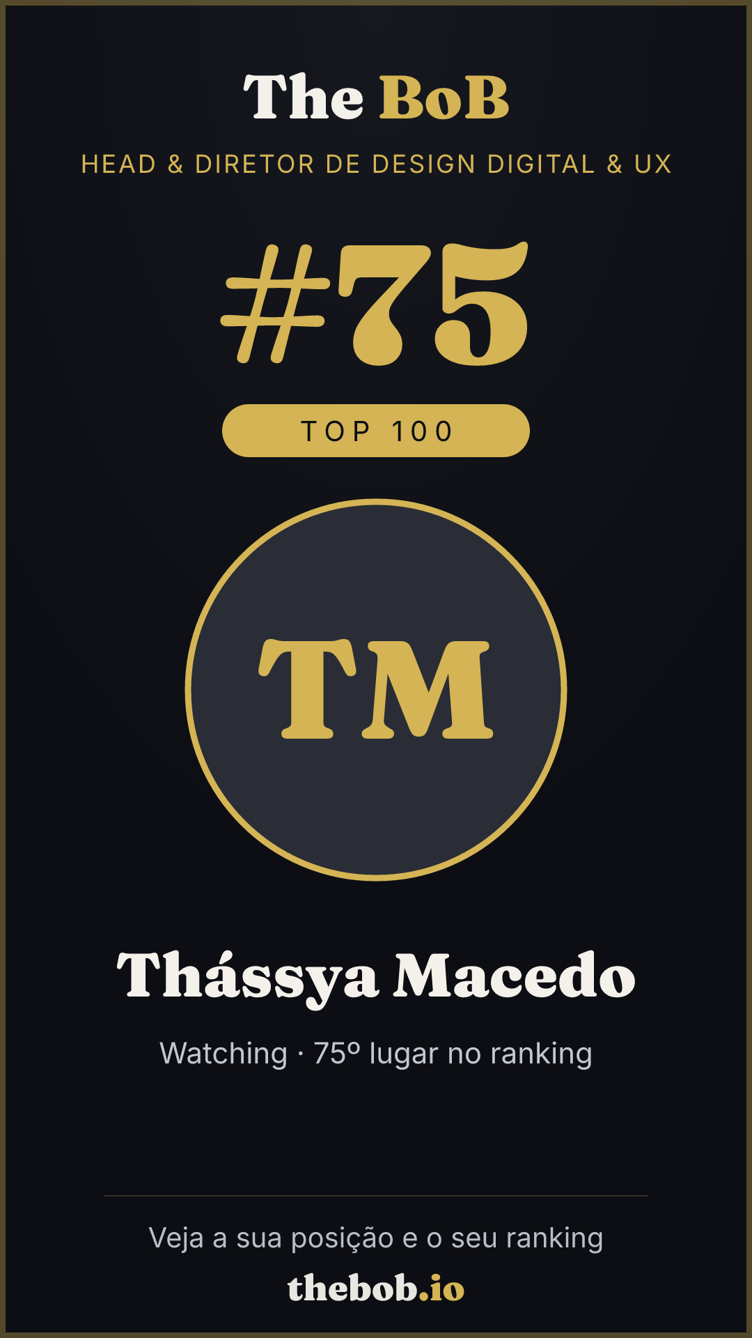 Selo The BoB · Thássya Macedo