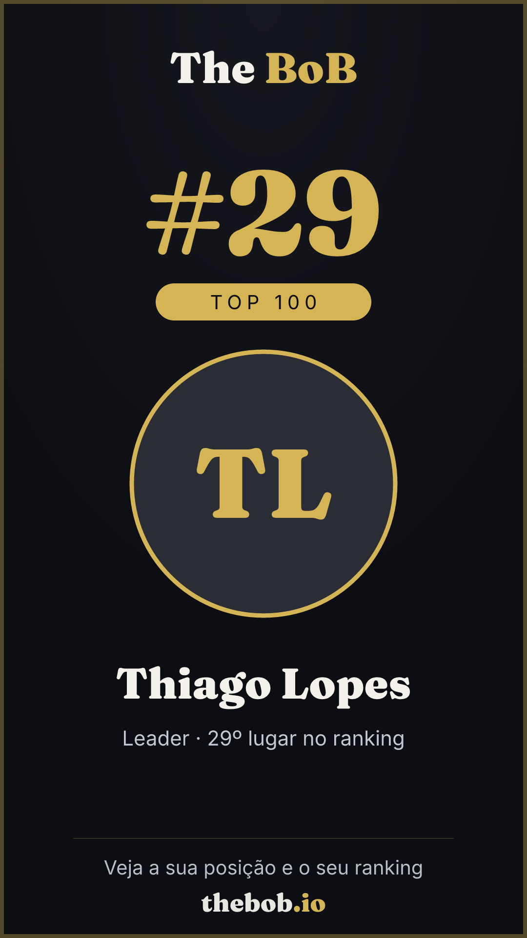 Selo The BoB · Thiago Lopes
