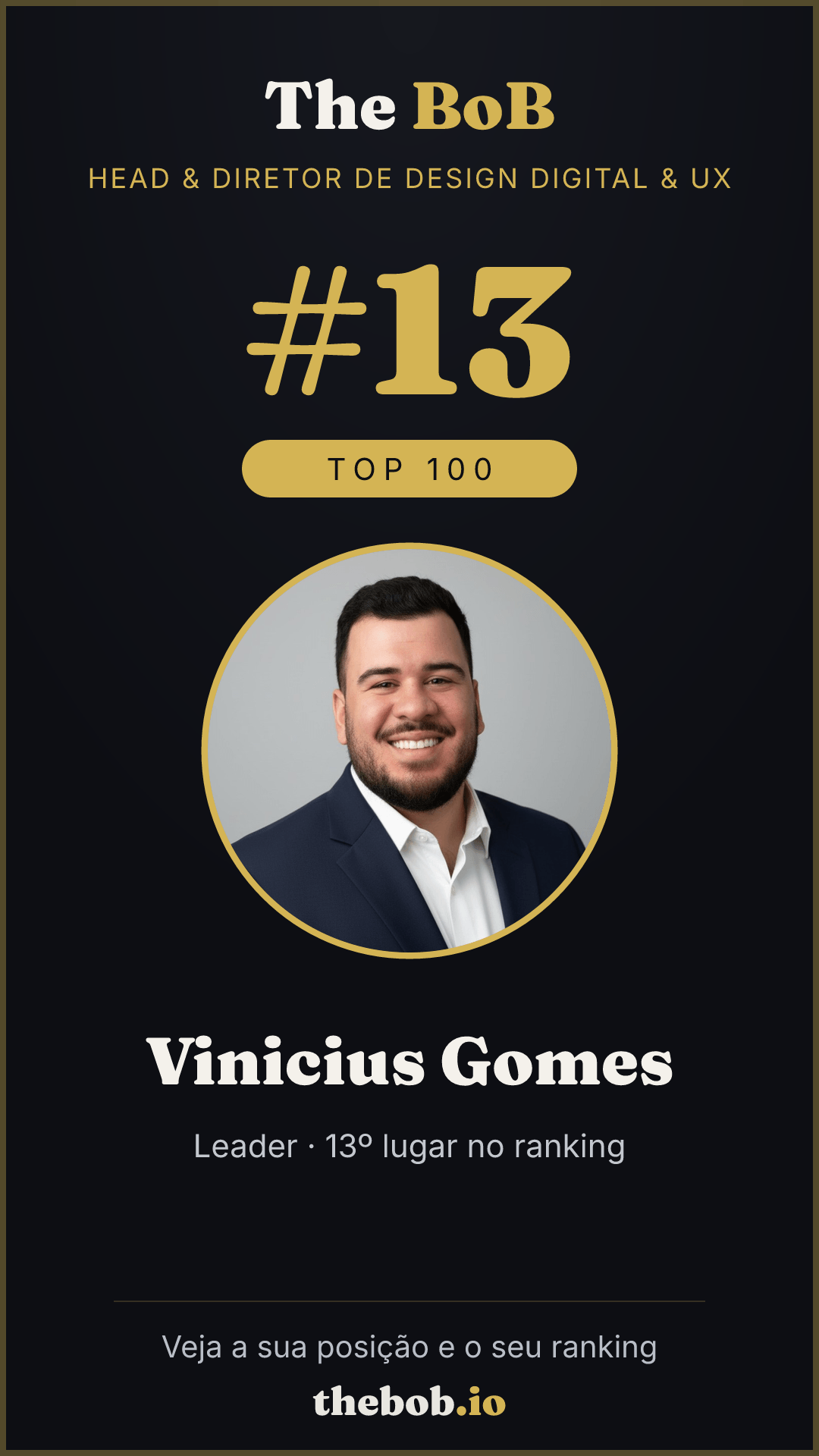 Selo The BoB · Vinicius Gomes