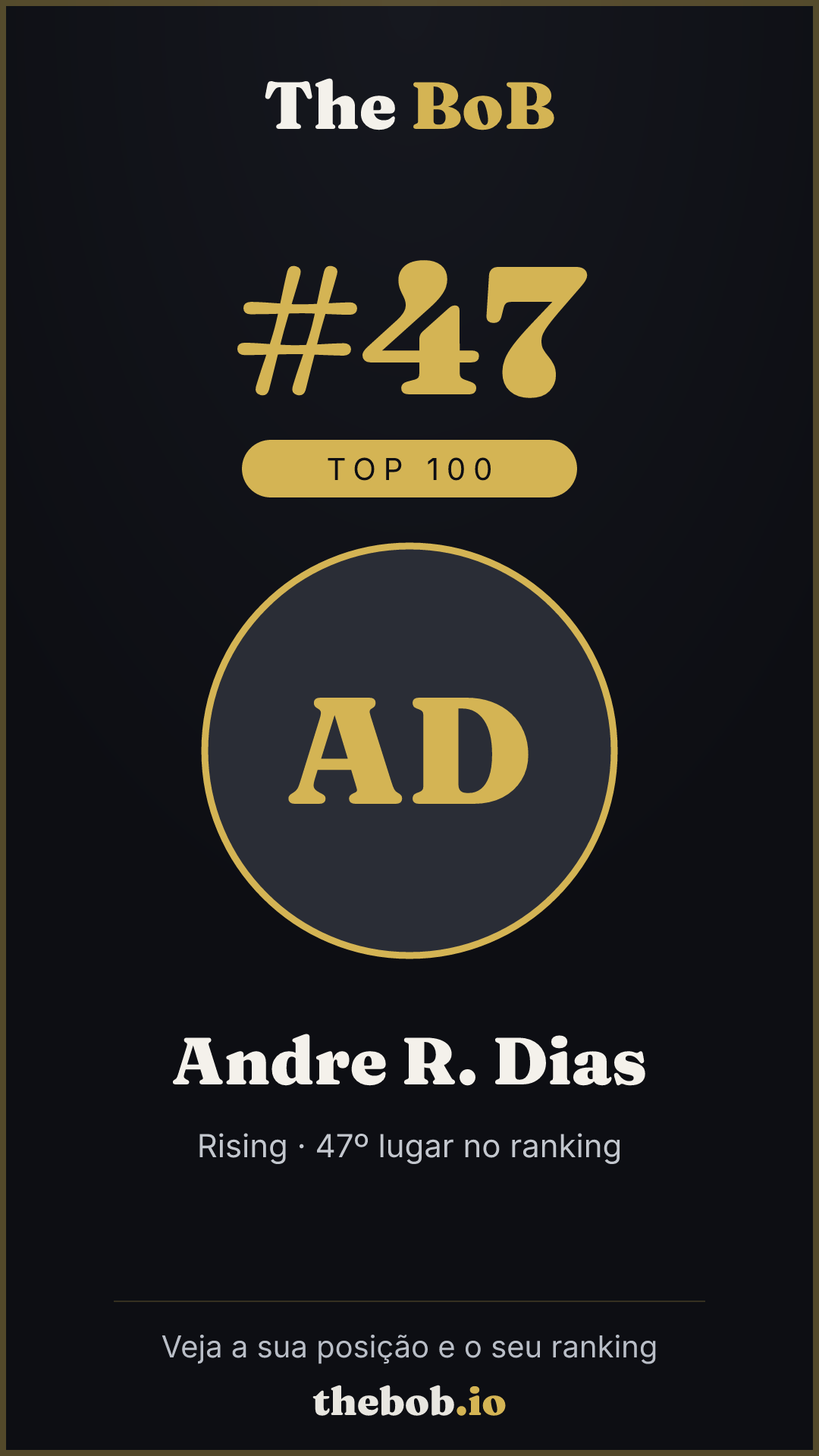 Selo The BoB · Andre R. Dias