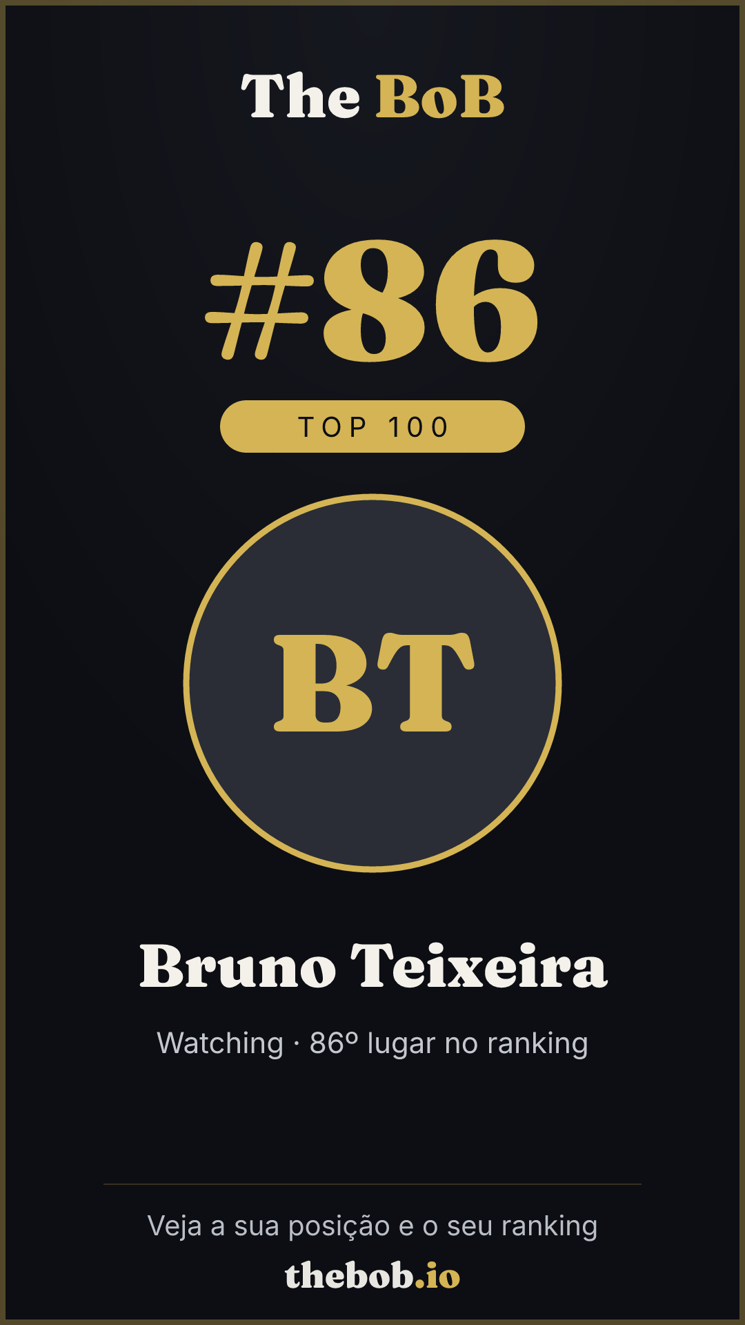Selo The BoB · Bruno Teixeira