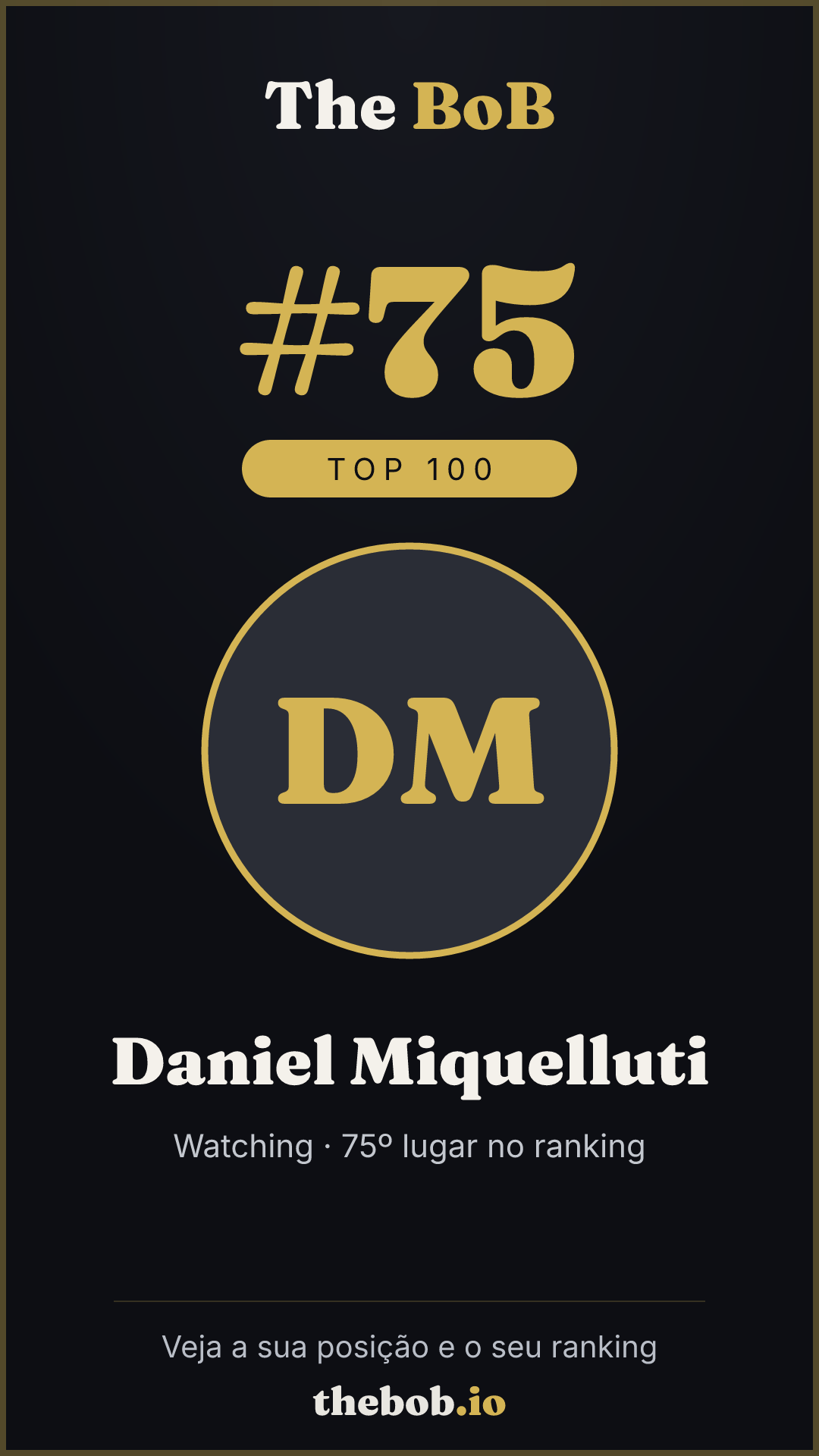 Selo The BoB · Daniel Miquelluti