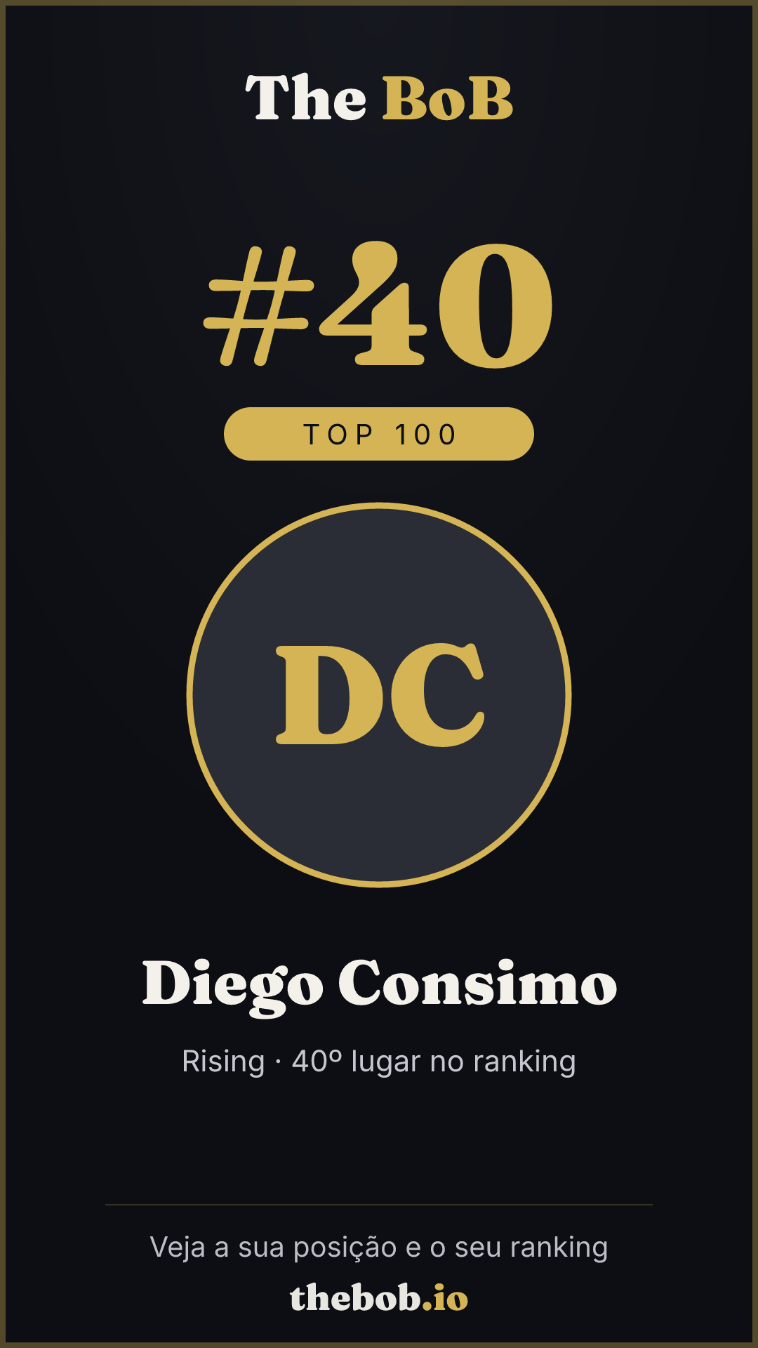 Selo The BoB · Diego Consimo