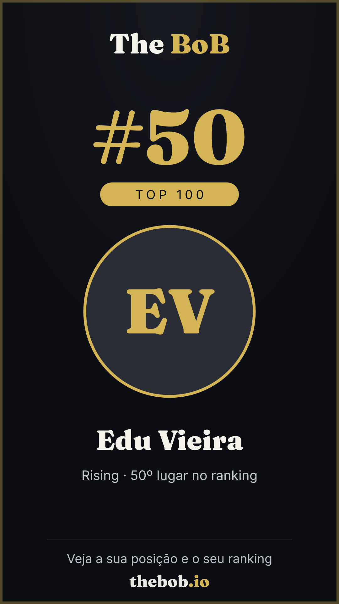 Selo The BoB · Edu Vieira