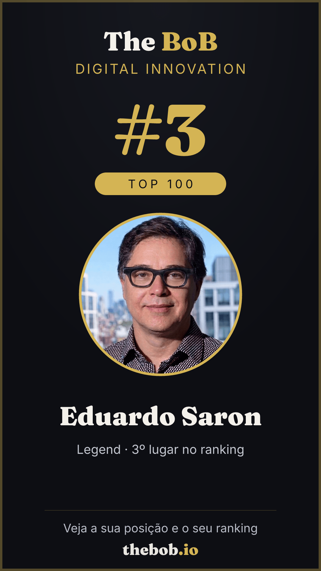 Selo The BoB · Eduardo Saron