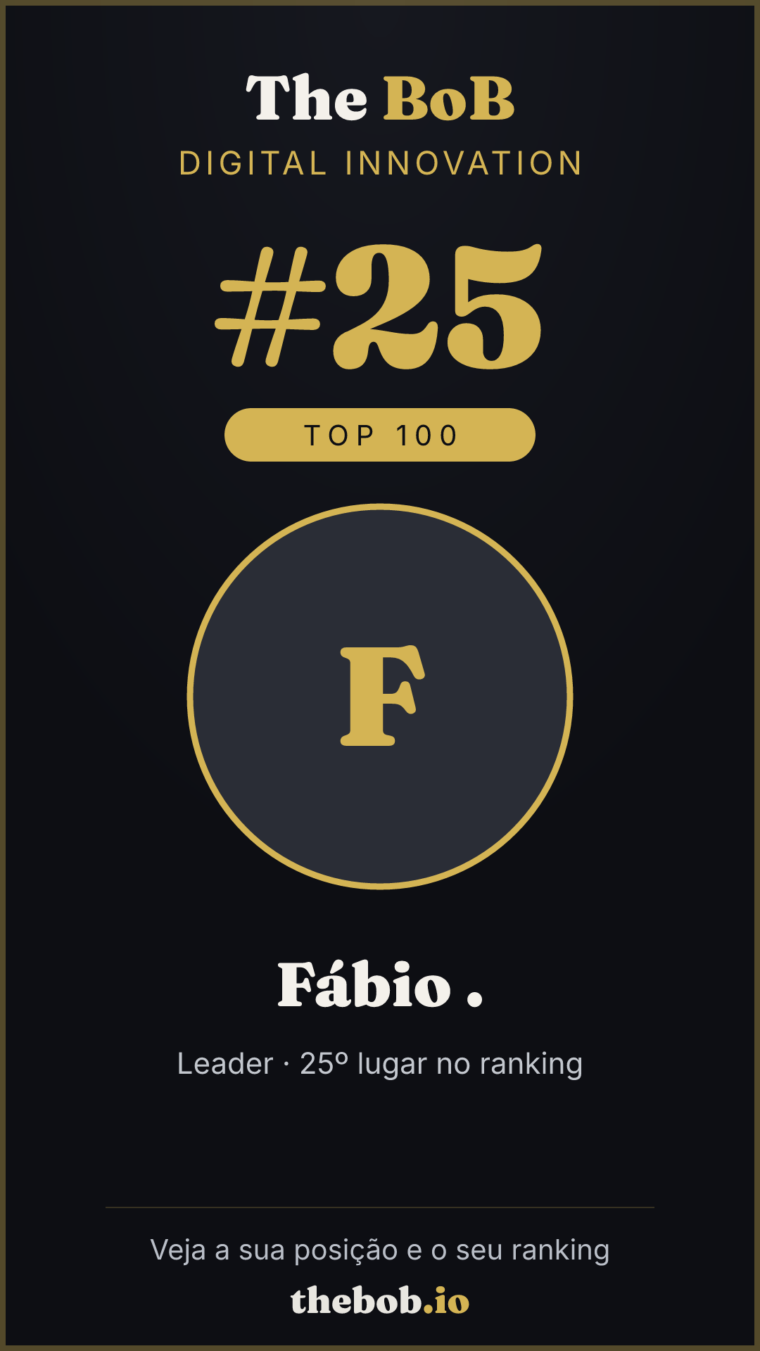 Selo The BoB · Fábio .