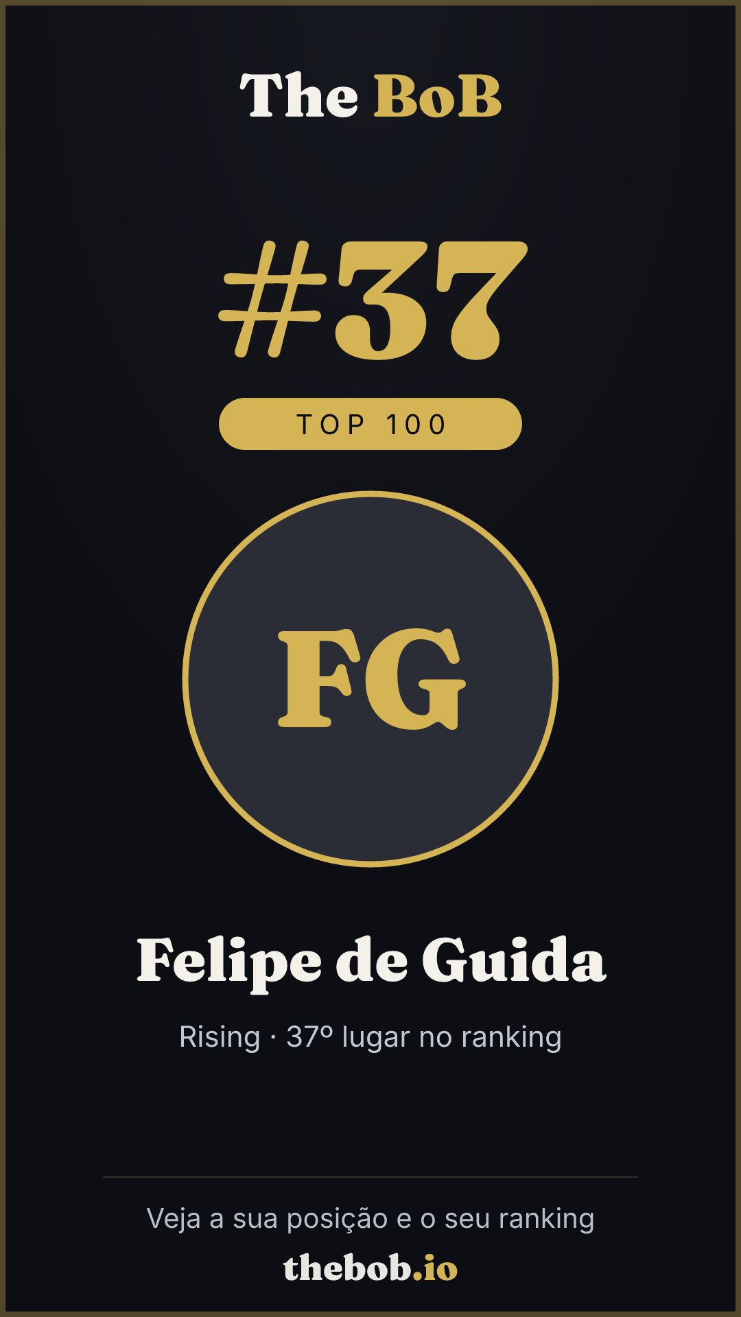 Selo The BoB · Felipe de Guida