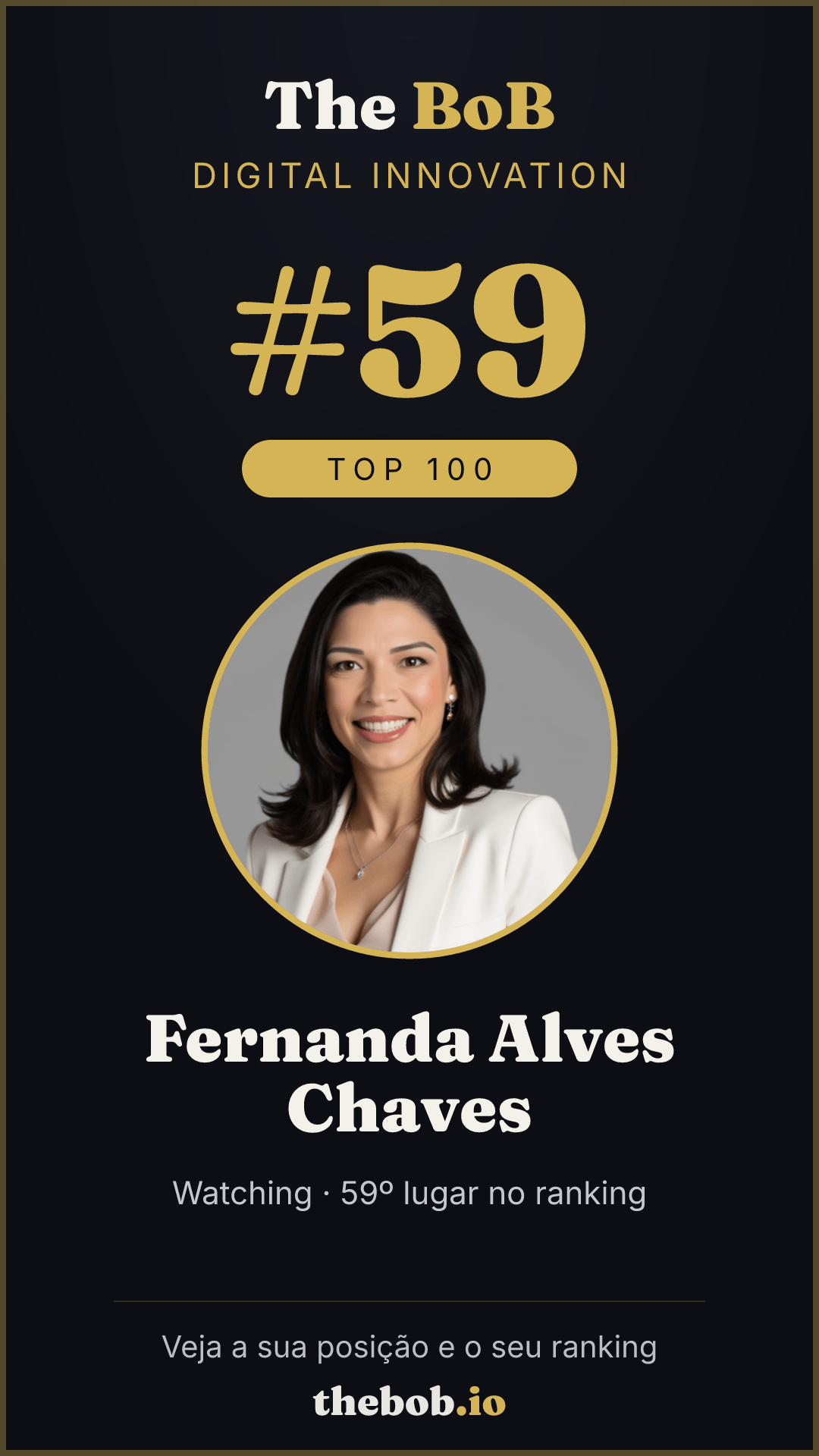 Selo The BoB · Fernanda Alves Chaves