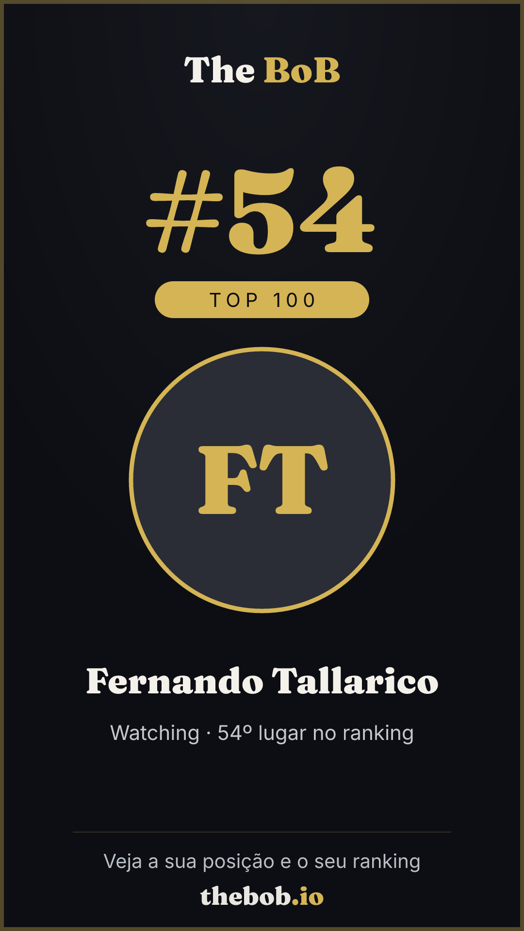 Selo The BoB · Fernando Tallarico