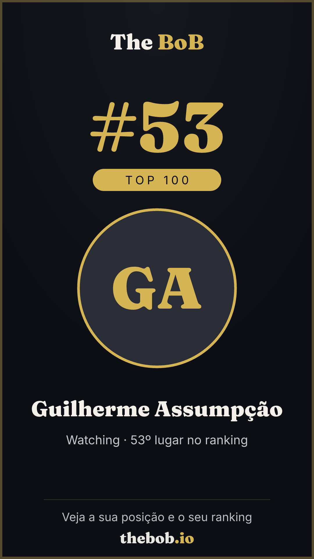 Selo The BoB · Guilherme Assumpção