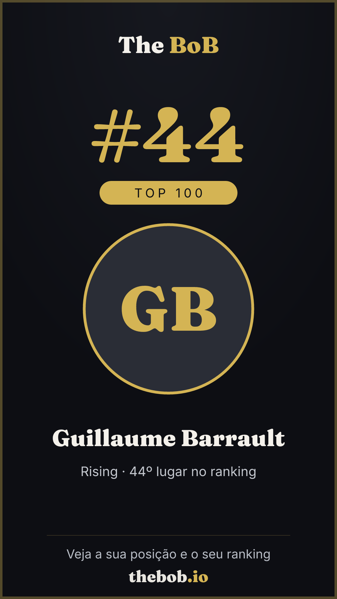 Selo The BoB · Guillaume Barrault