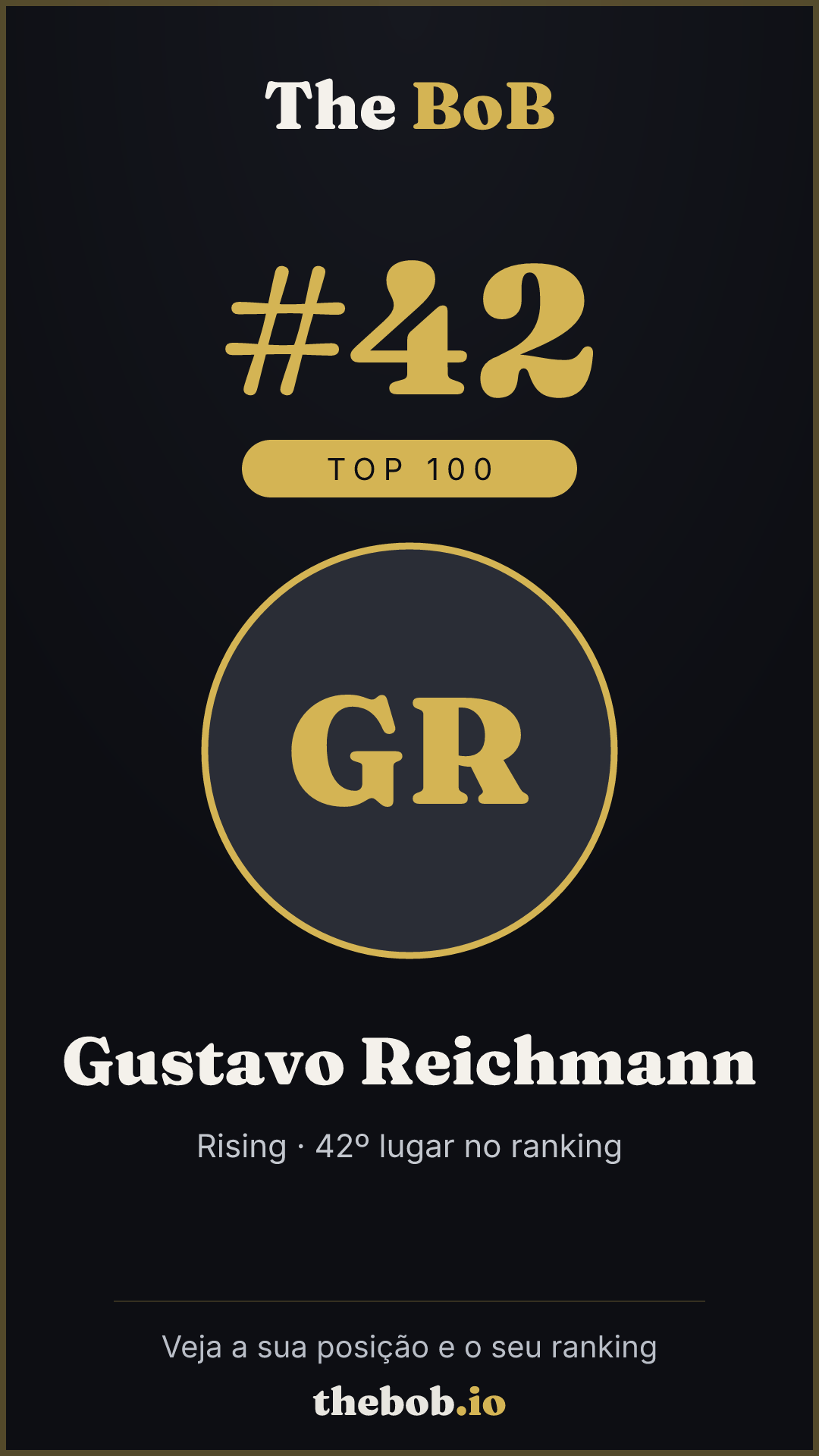 Selo The BoB · Gustavo Reichmann