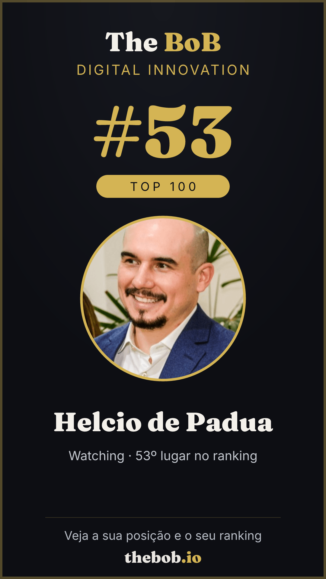 Selo The BoB · Helcio de Padua