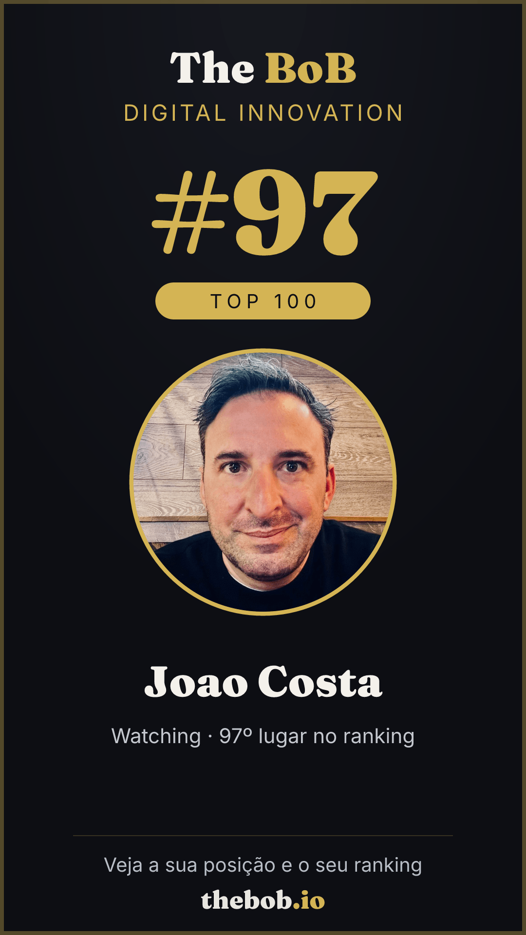 Selo The BoB · Joao Costa