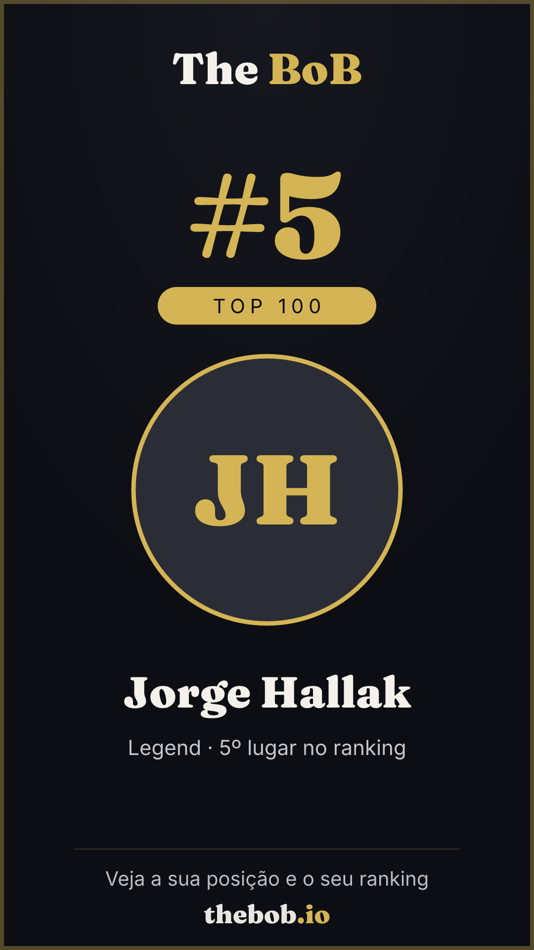 Selo The BoB · Jorge Hallak