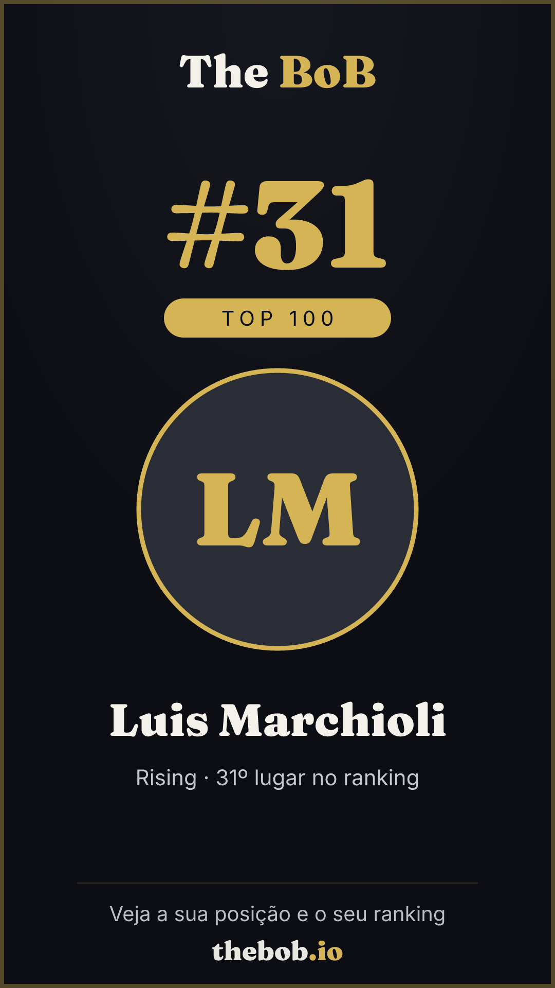 Selo The BoB · Luis Marchioli