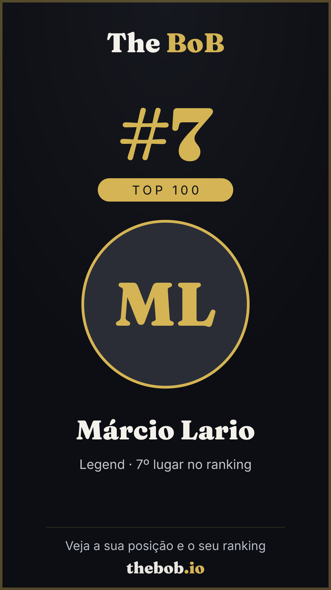 Selo The BoB · Márcio Lario