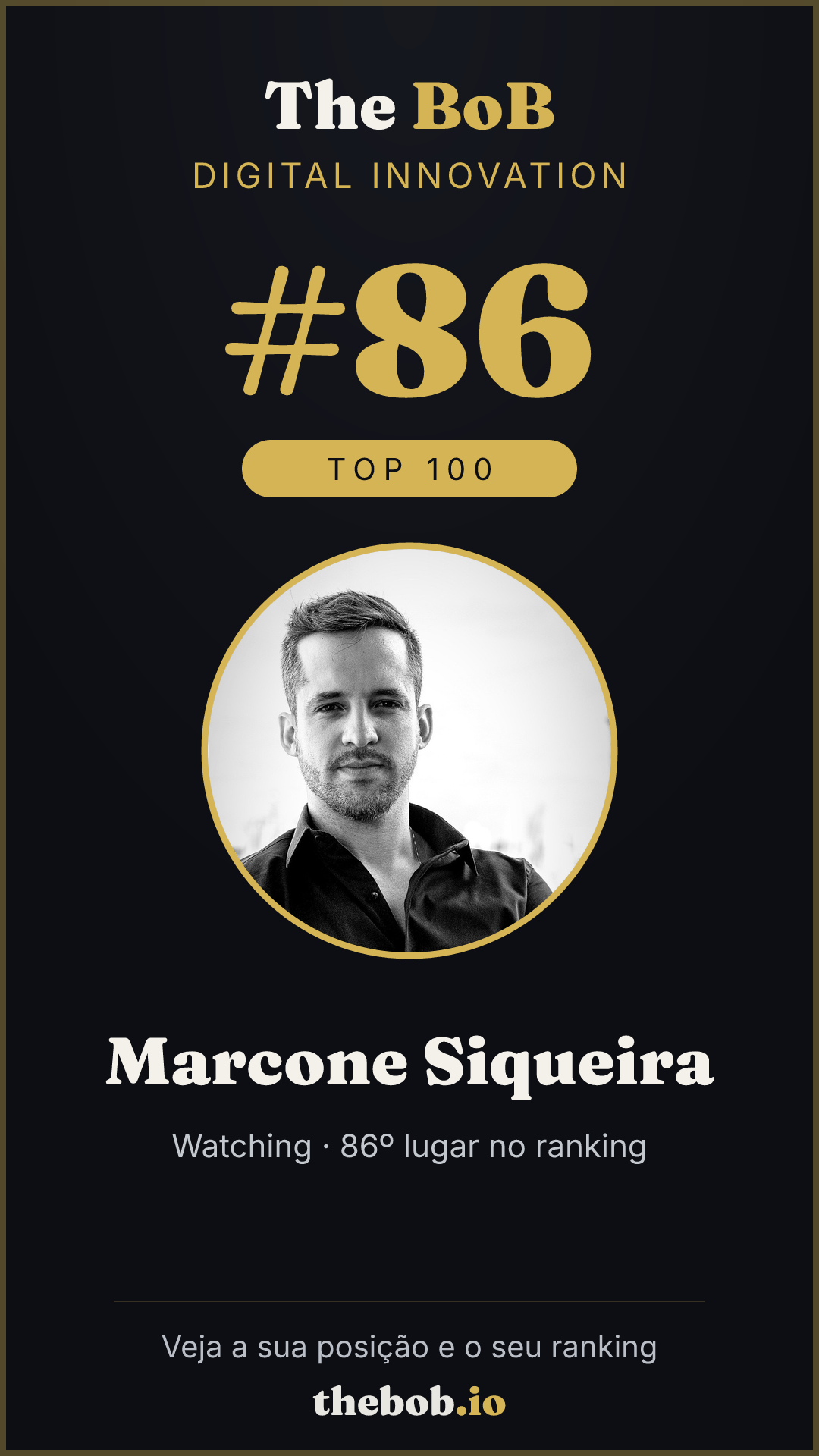 Selo The BoB · Marcone Siqueira