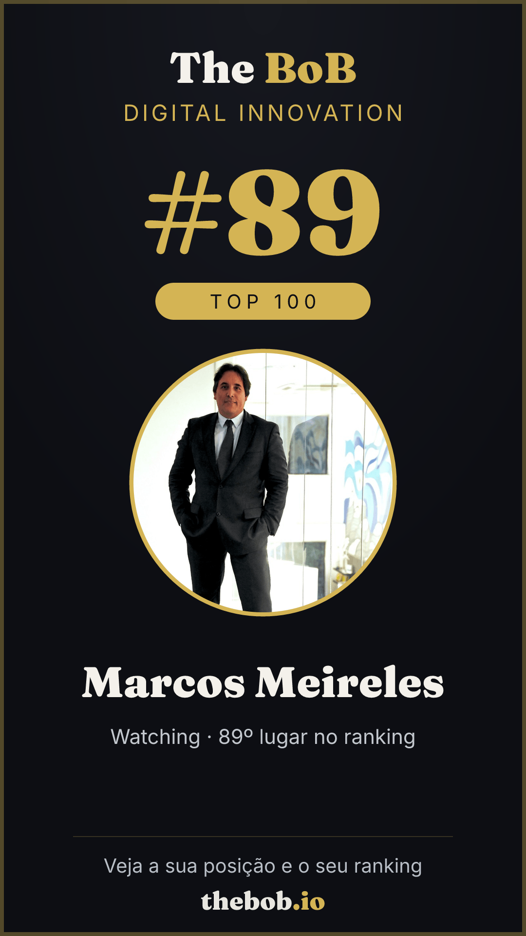 Selo The BoB · Marcos Meireles