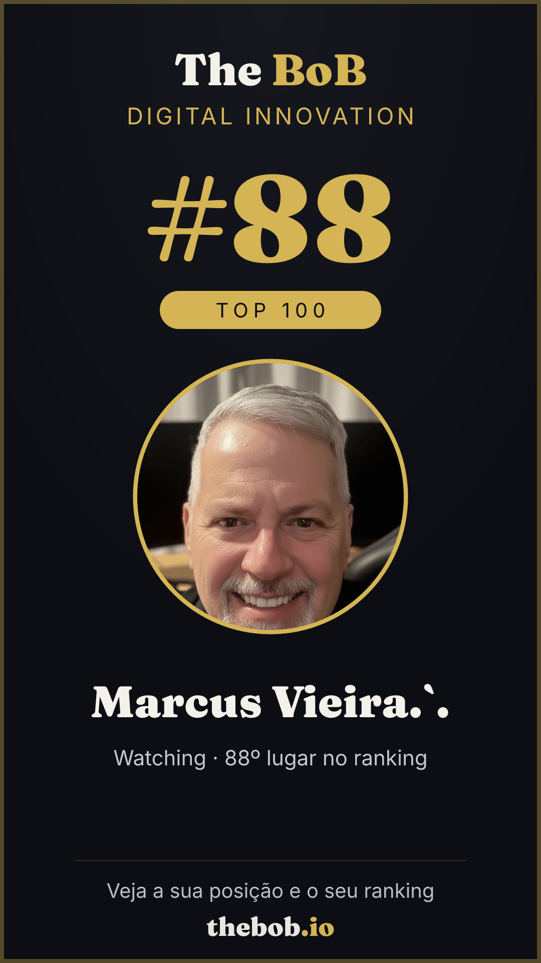 Selo The BoB · Marcus Vieira.`.