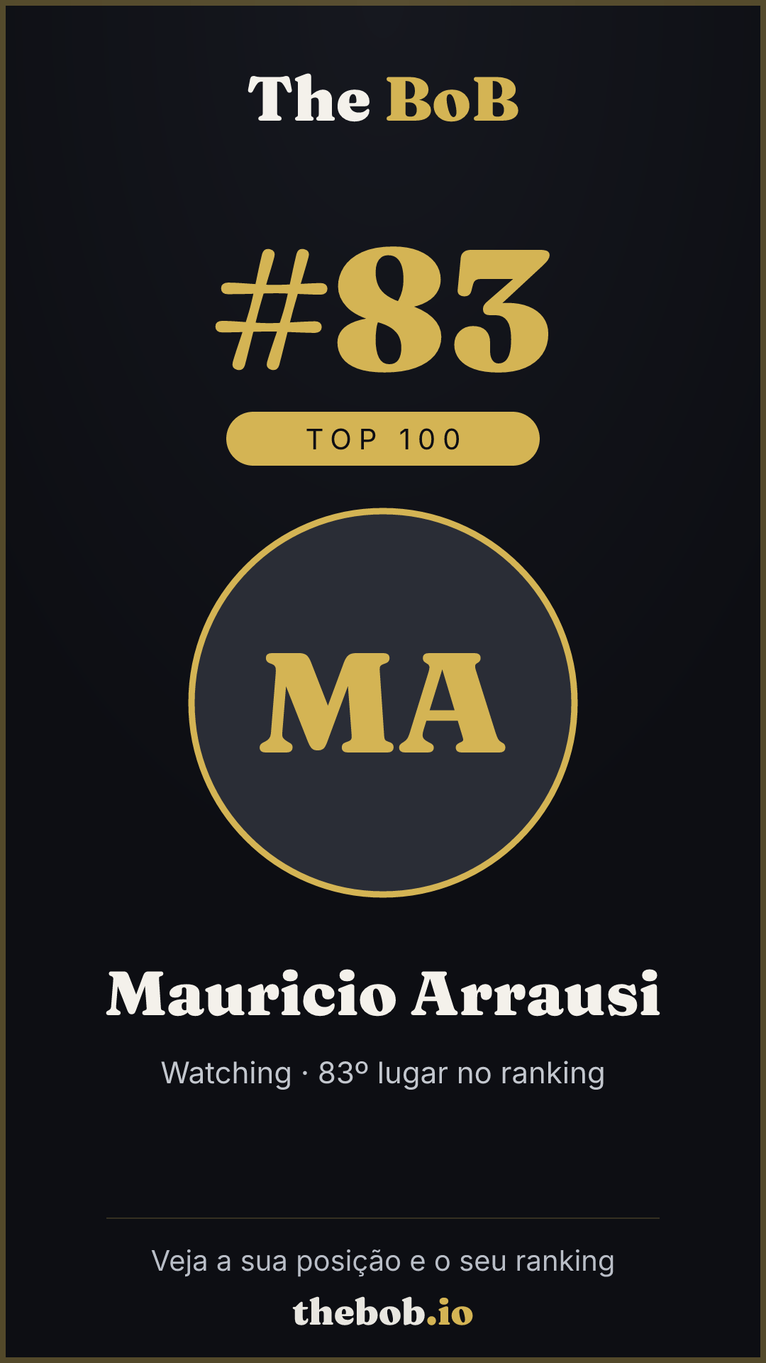 Selo The BoB · Mauricio Arrausi