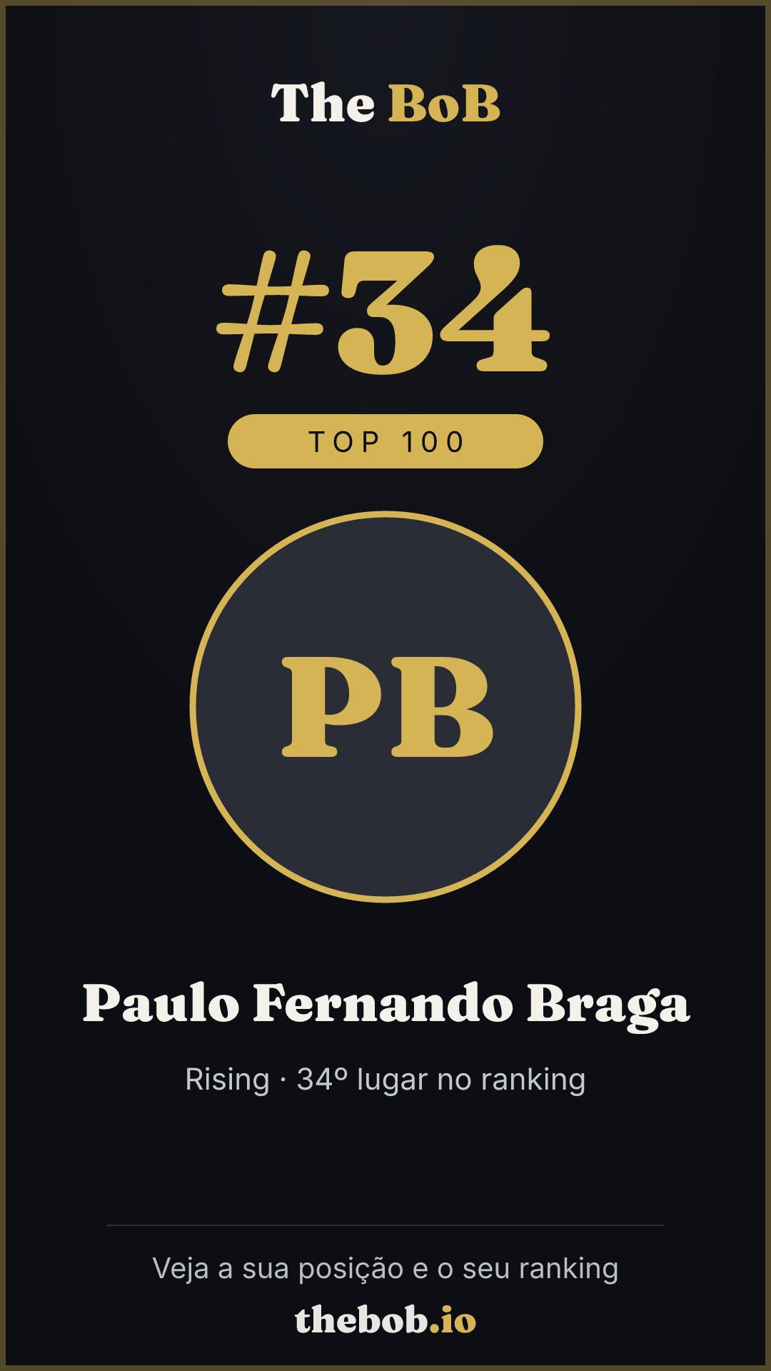 Selo The BoB · Paulo Fernando Braga