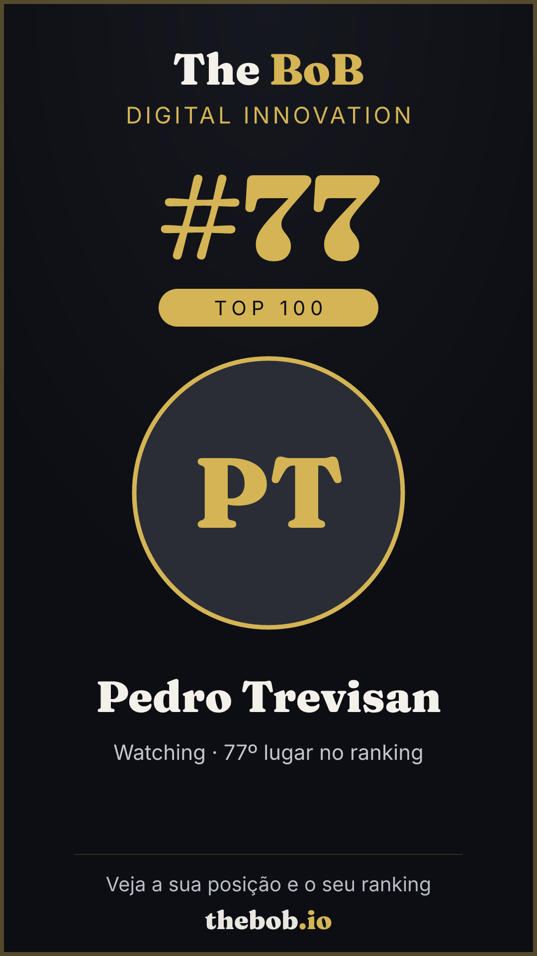 Selo The BoB · Pedro Trevisan