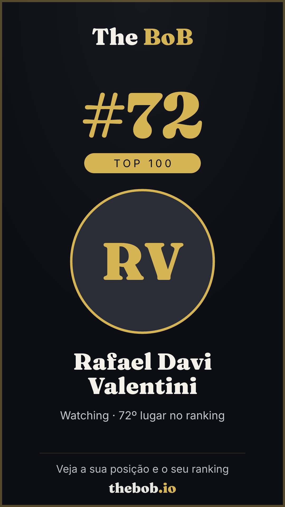 Selo The BoB · Rafael Davi Valentini