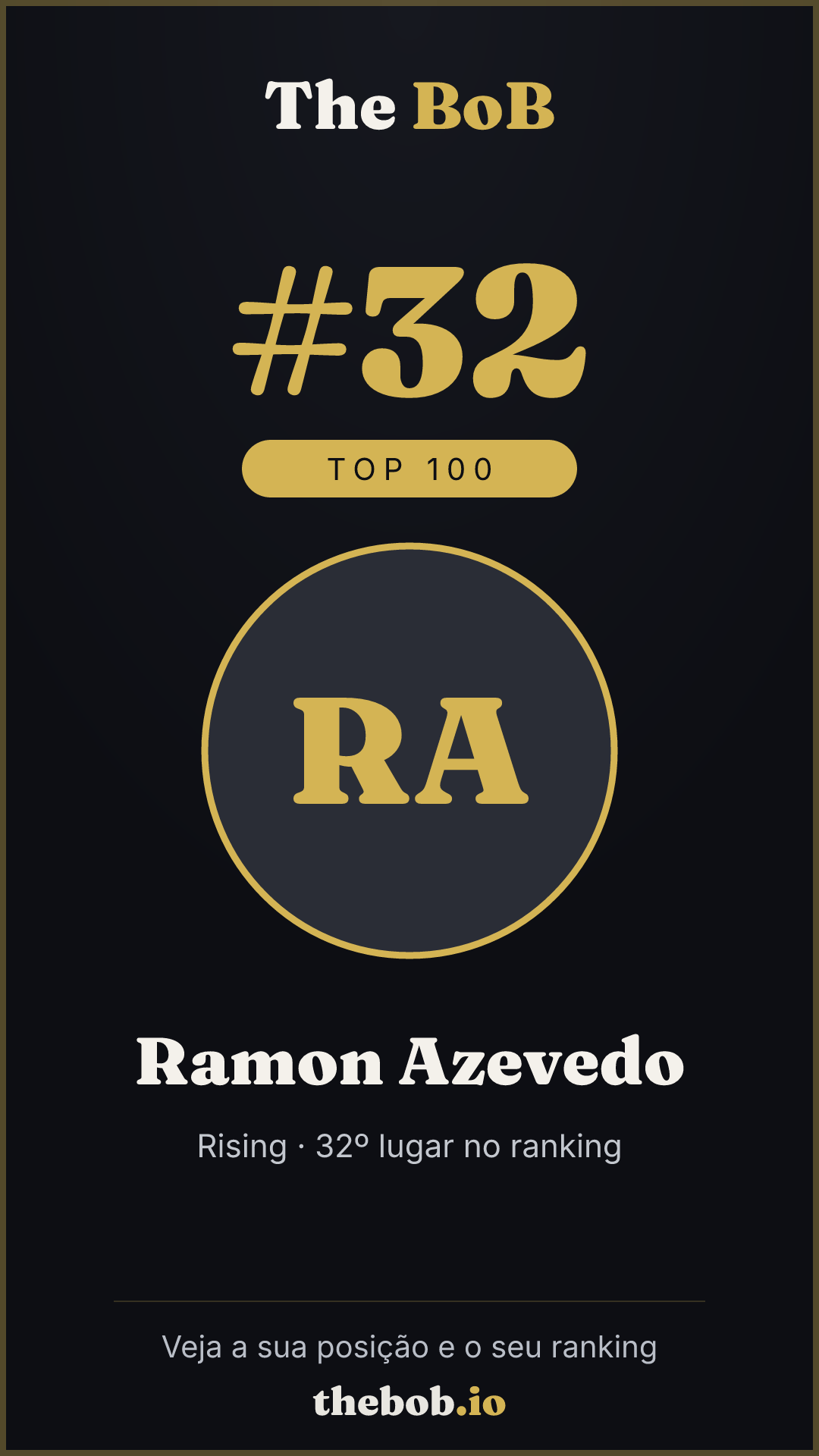 Selo The BoB · Ramon Azevedo